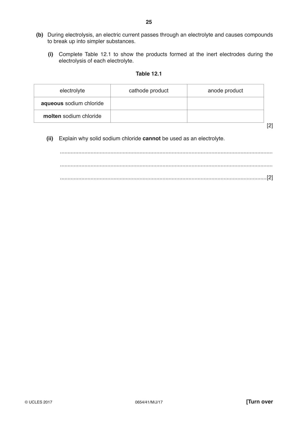 Cambridge IGCSE Sciences - Co-ordinated (Double) 0654 2017 May/June Paper 4 · Variant 1 question paper, page 25 of 28