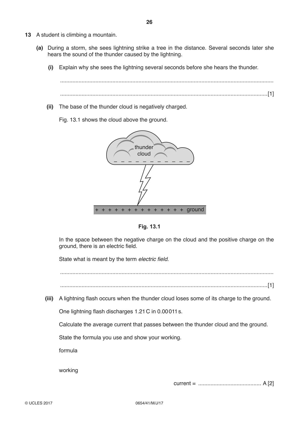 Cambridge IGCSE Sciences - Co-ordinated (Double) 0654 2017 May/June Paper 4 · Variant 1 question paper, page 26 of 28