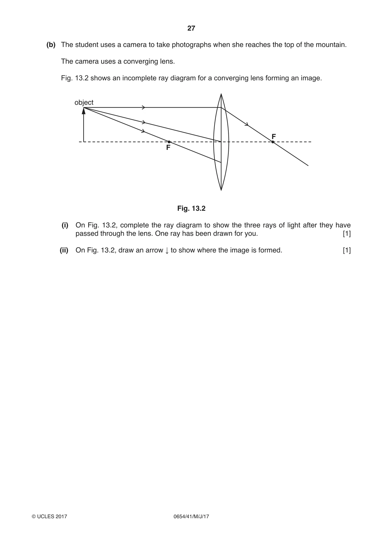 Cambridge IGCSE Sciences - Co-ordinated (Double) 0654 2017 May/June Paper 4 · Variant 1 question paper, page 27 of 28