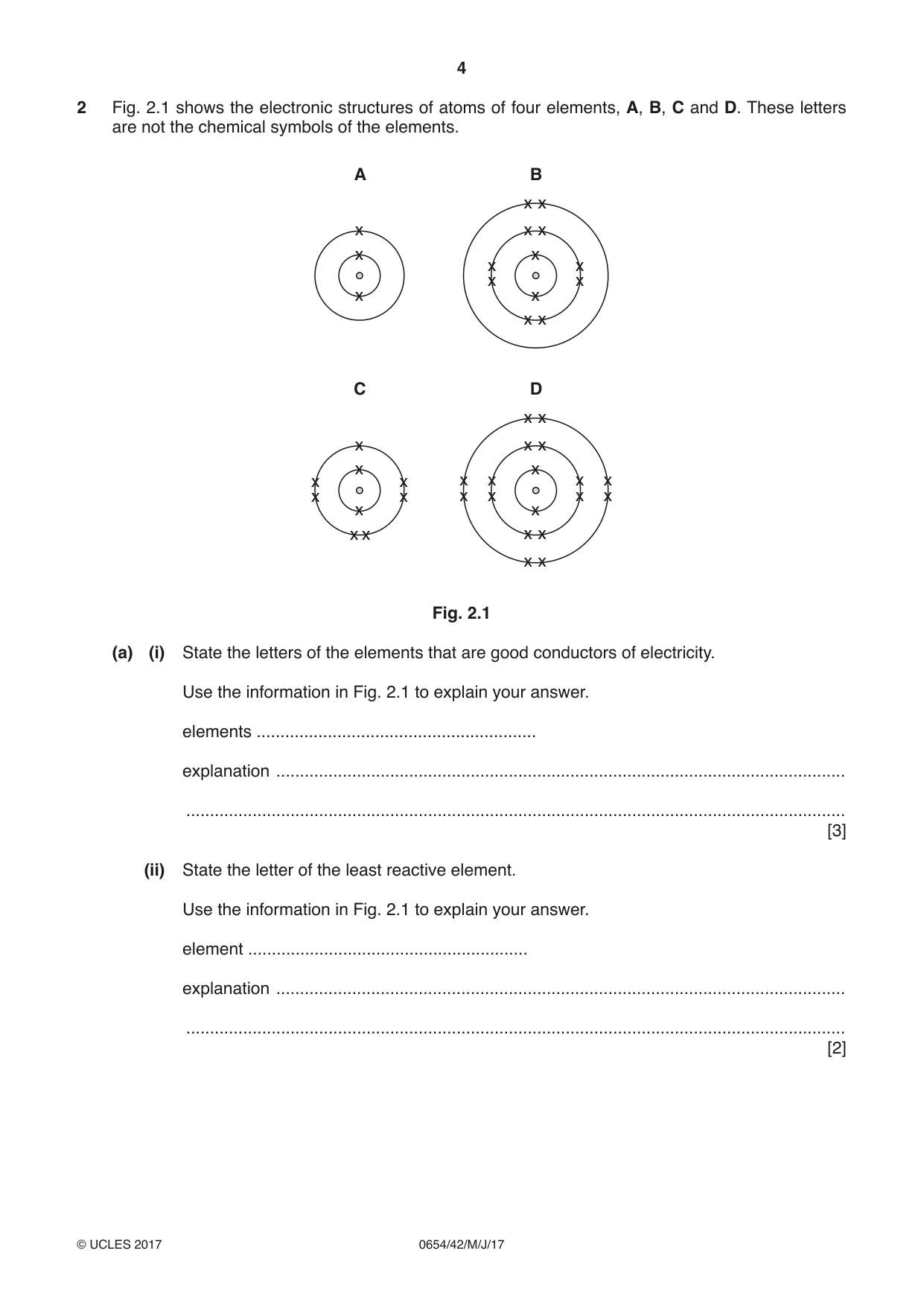 Cambridge IGCSE Sciences - Co-ordinated (Double) 0654 2017 May/June Paper 4 · Variant 2 question paper, page 4 of 28