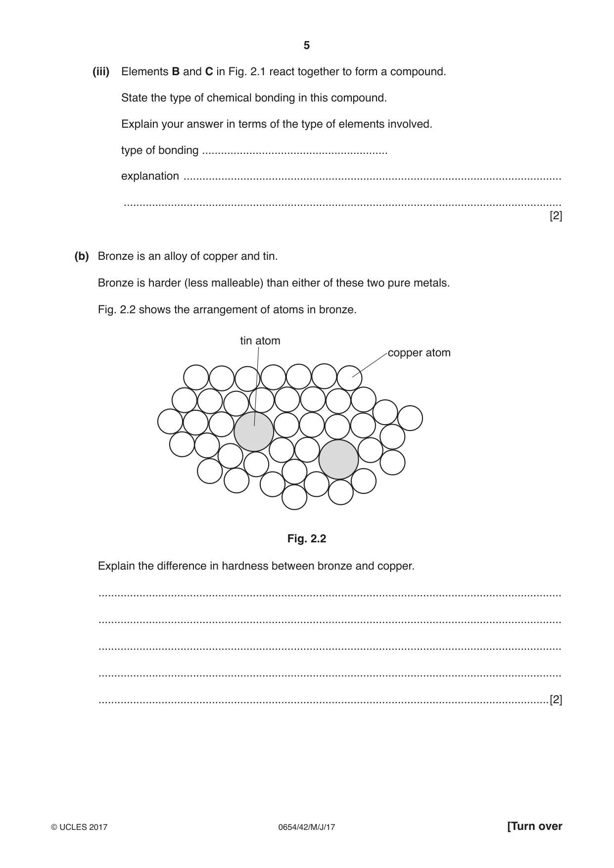 Cambridge IGCSE Sciences - Co-ordinated (Double) 0654 2017 May/June Paper 4 · Variant 2 question paper, page 5 of 28