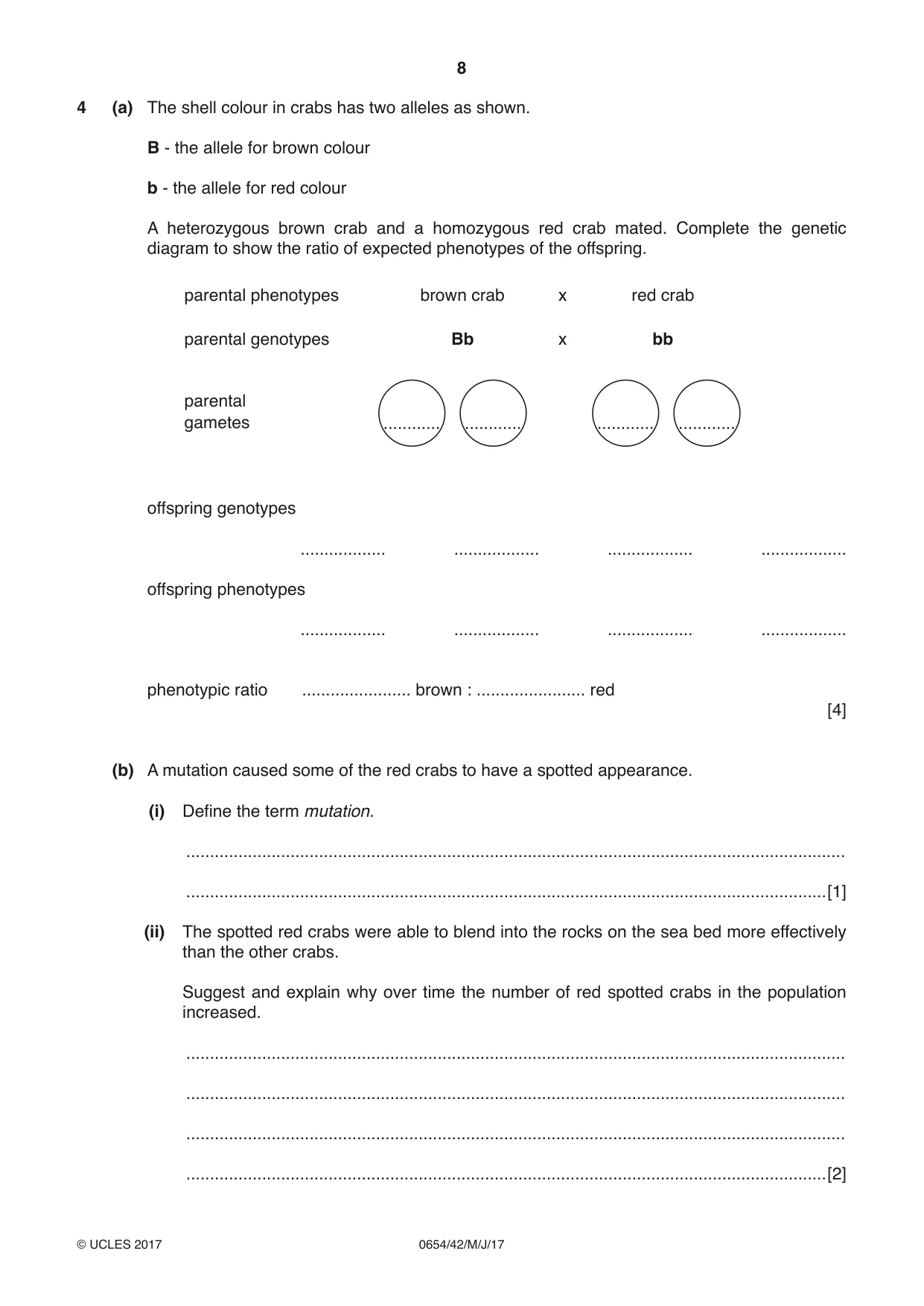 Cambridge IGCSE Sciences - Co-ordinated (Double) 0654 2017 May/June Paper 4 · Variant 2 question paper, page 8 of 28