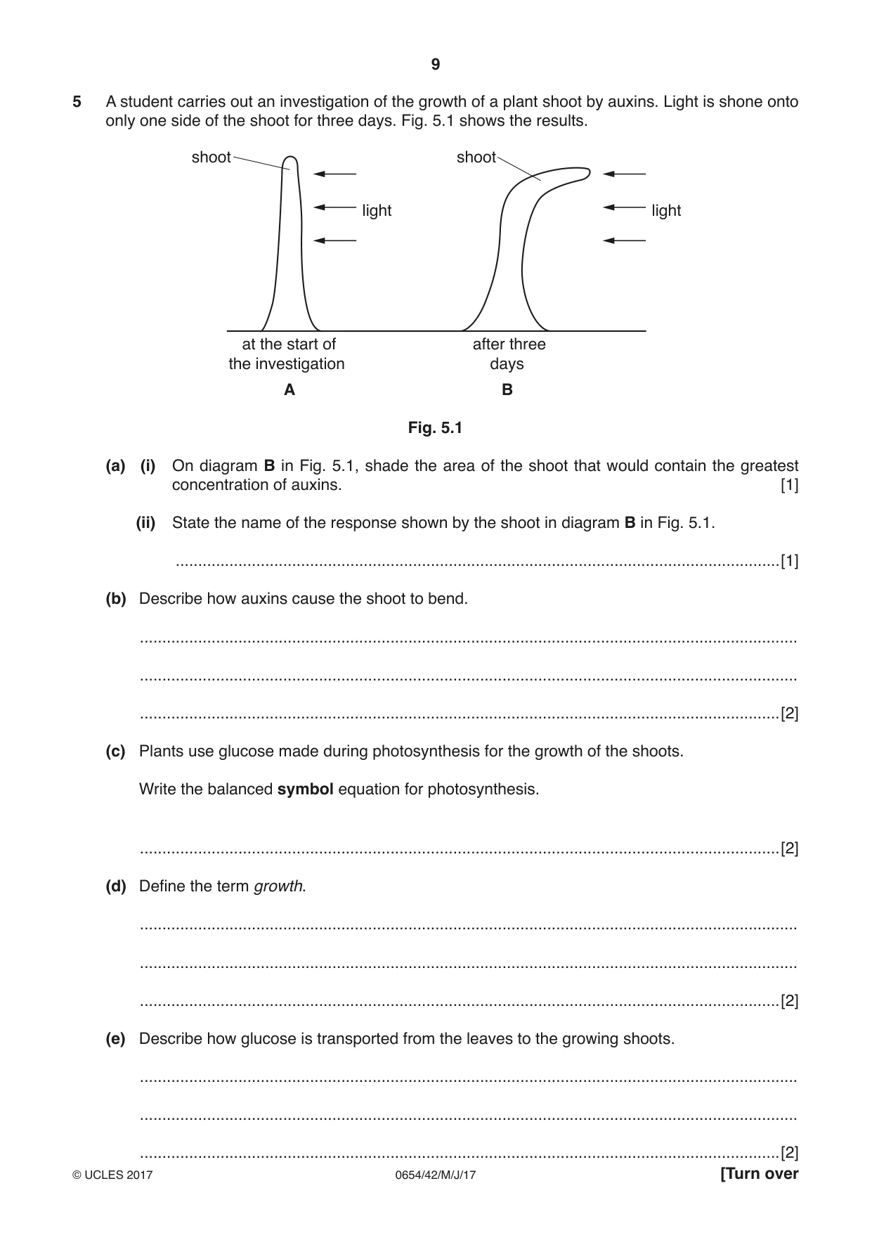Cambridge IGCSE Sciences - Co-ordinated (Double) 0654 2017 May/June Paper 4 · Variant 2 question paper, page 9 of 28