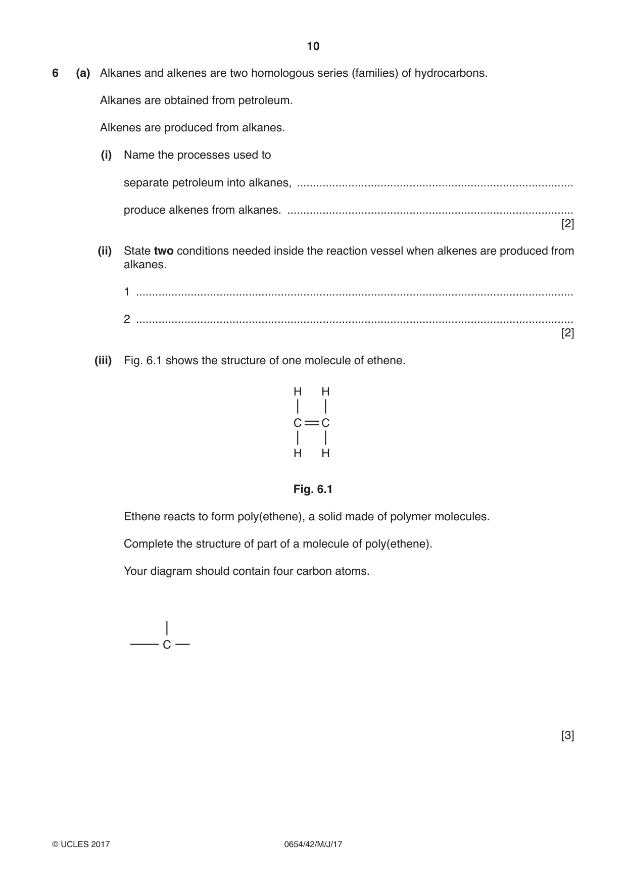 Cambridge IGCSE Sciences - Co-ordinated (Double) 0654 2017 May/June Paper 4 · Variant 2 question paper, page 10 of 28
