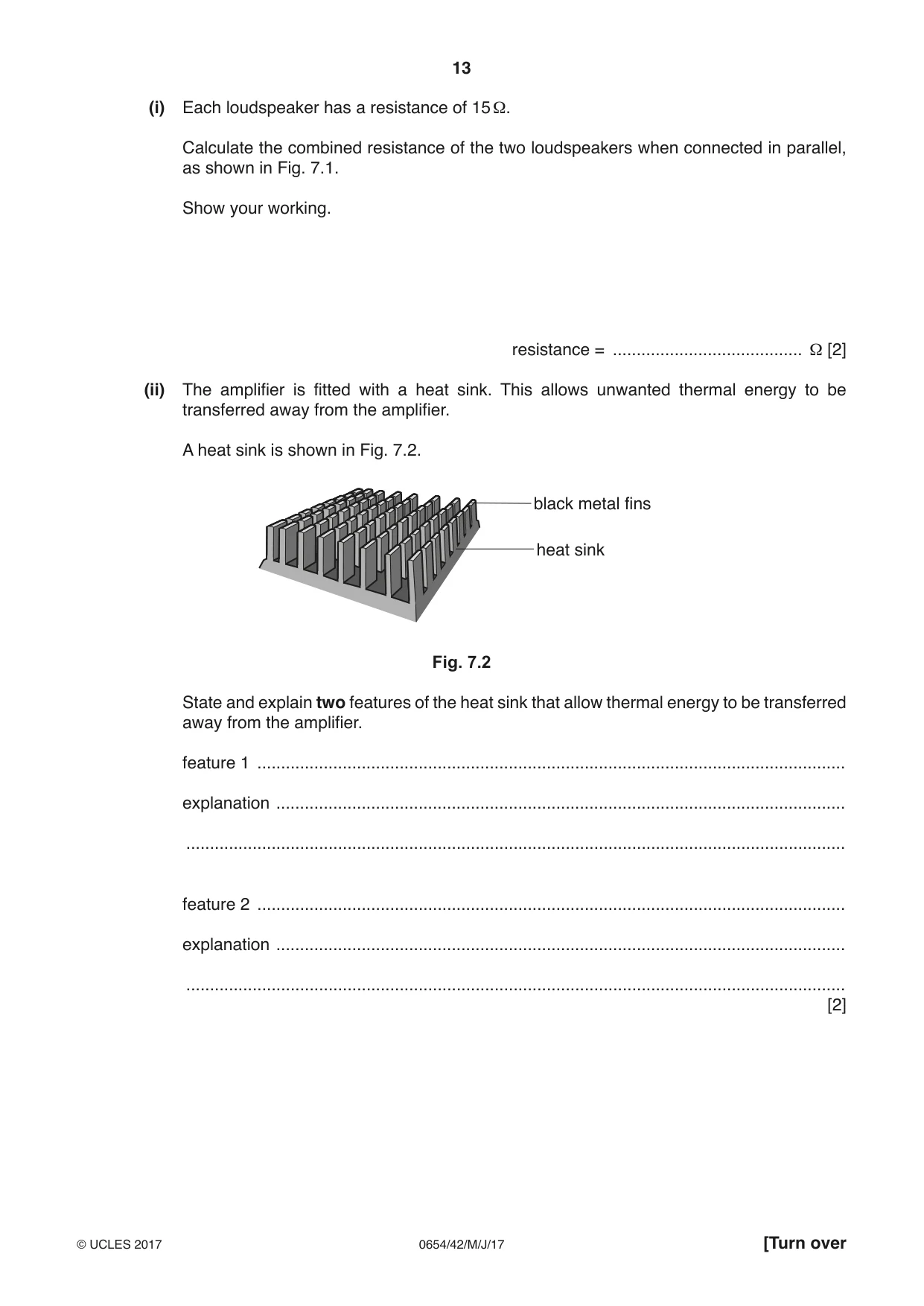 Cambridge IGCSE Sciences - Co-ordinated (Double) 0654 2017 May/June Paper 4 · Variant 2 question paper, page 13 of 28
