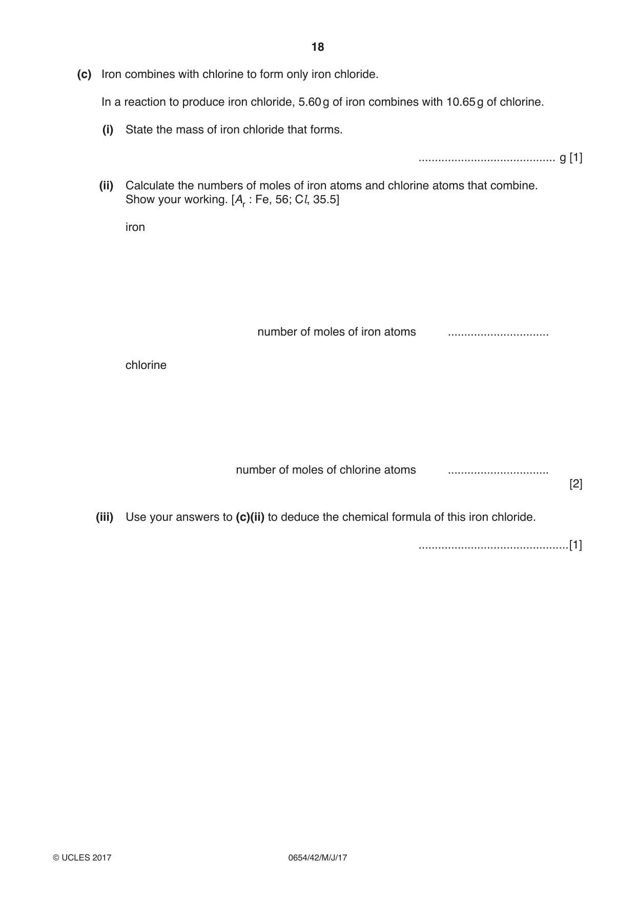 Cambridge IGCSE Sciences - Co-ordinated (Double) 0654 2017 May/June Paper 4 · Variant 2 question paper, page 18 of 28