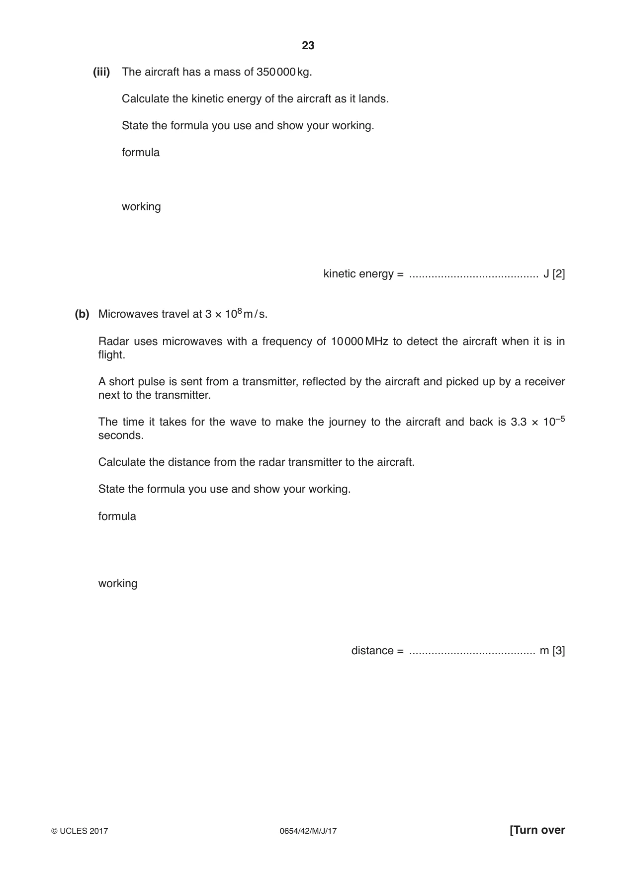 Cambridge IGCSE Sciences - Co-ordinated (Double) 0654 2017 May/June Paper 4 · Variant 2 question paper, page 23 of 28