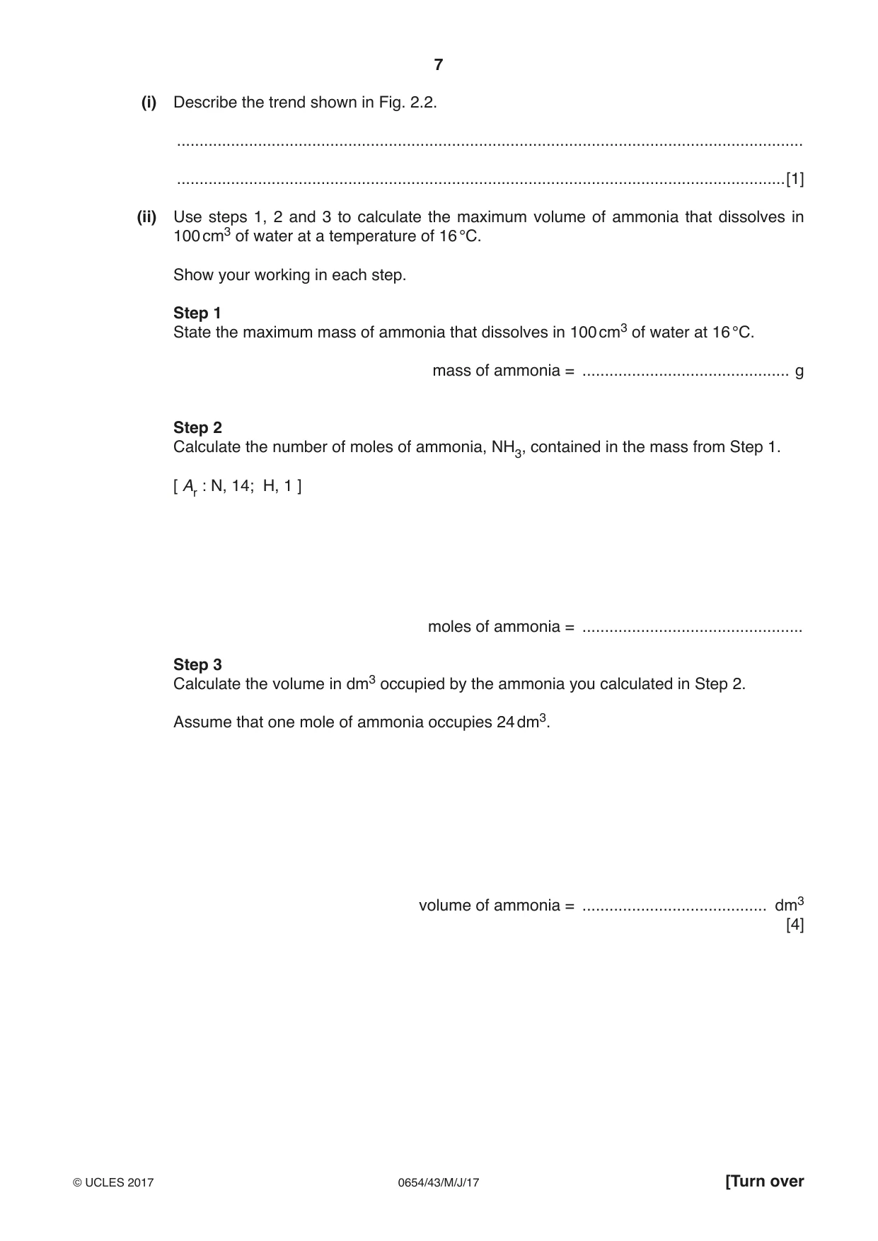Cambridge IGCSE Sciences - Co-ordinated (Double) 0654 2017 May/June Paper 4 · Variant 3 question paper, page 7 of 32
