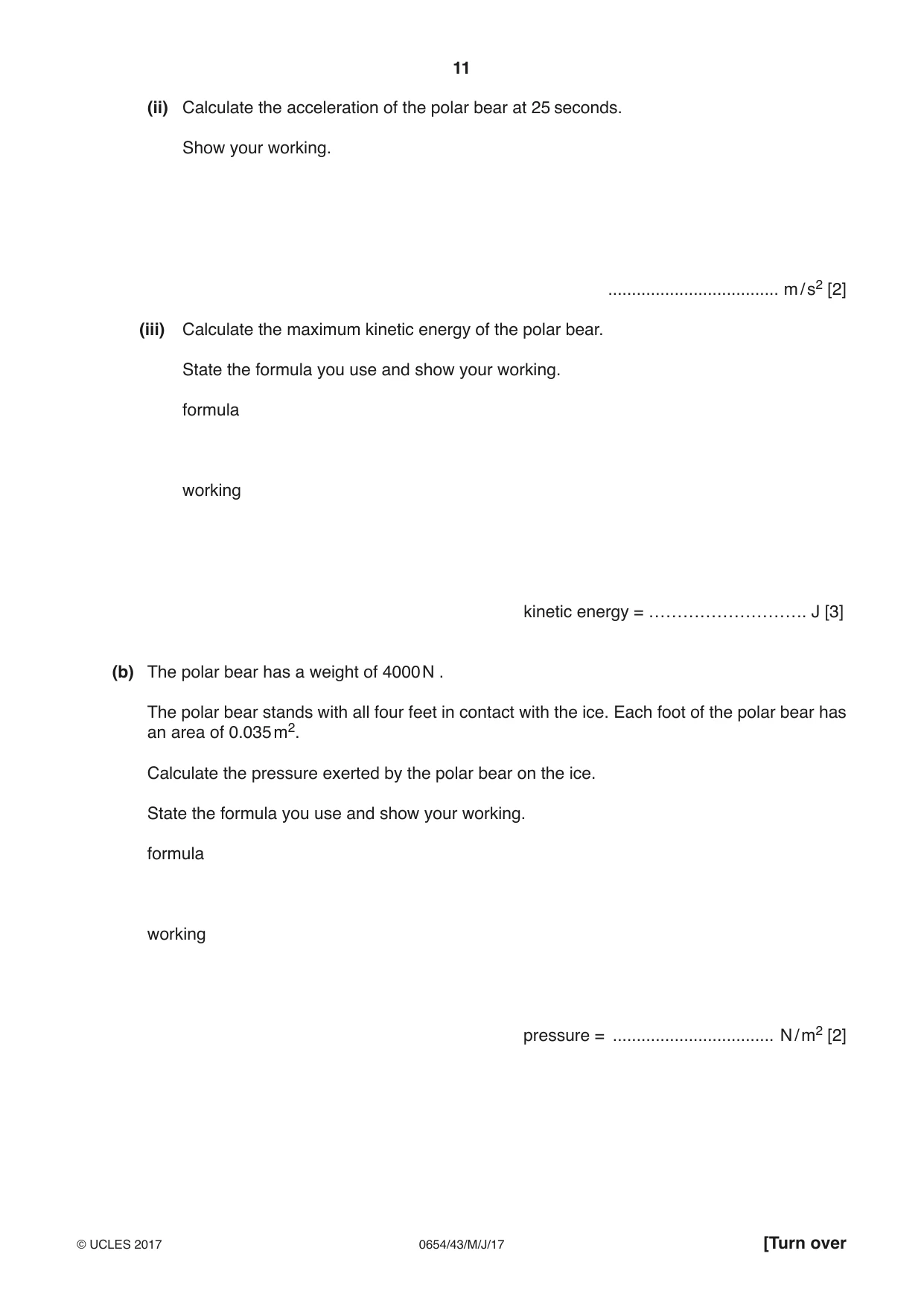 Cambridge IGCSE Sciences - Co-ordinated (Double) 0654 2017 May/June Paper 4 · Variant 3 question paper, page 11 of 32