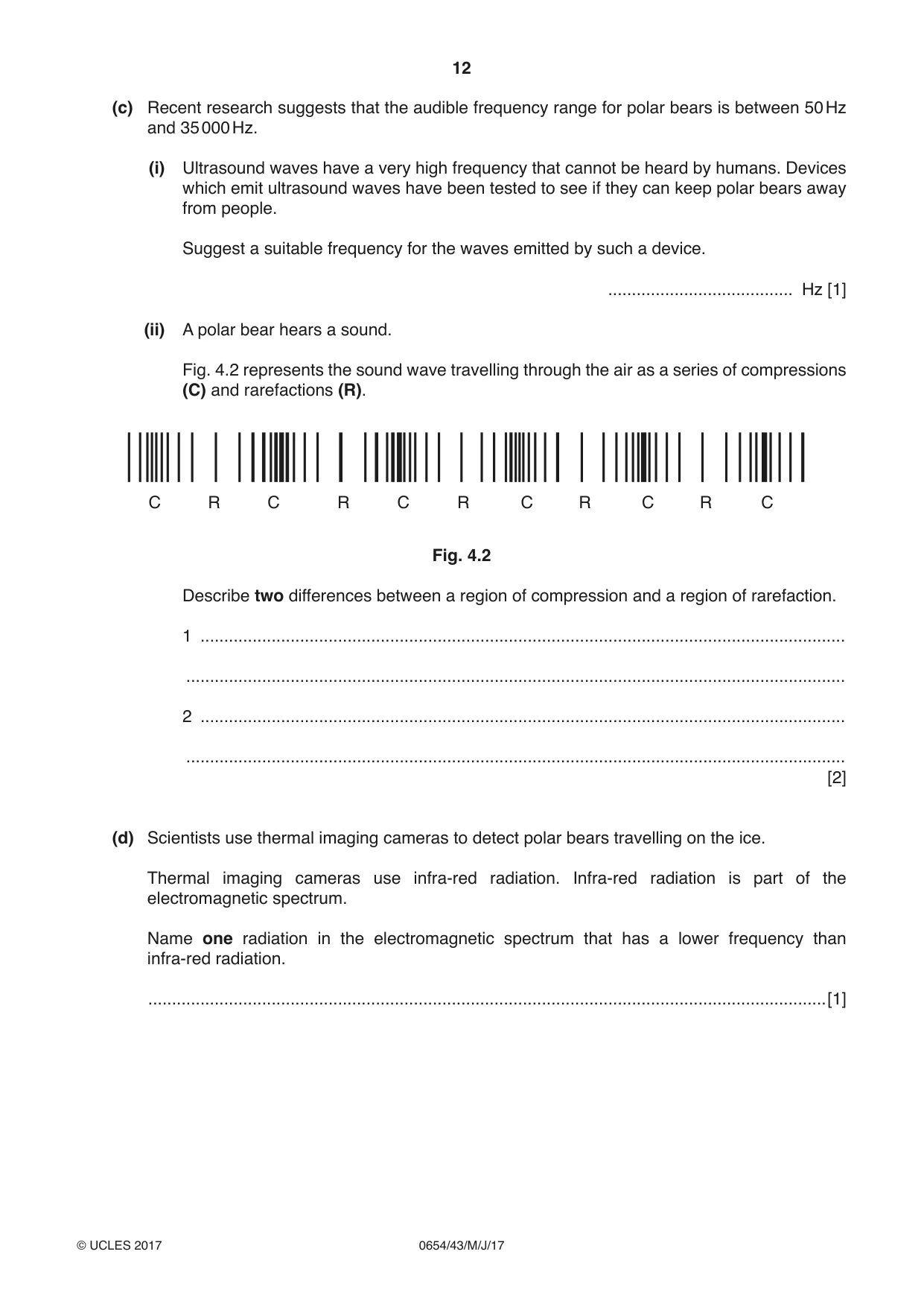 Cambridge IGCSE Sciences - Co-ordinated (Double) 0654 2017 May/June Paper 4 · Variant 3 question paper, page 12 of 32