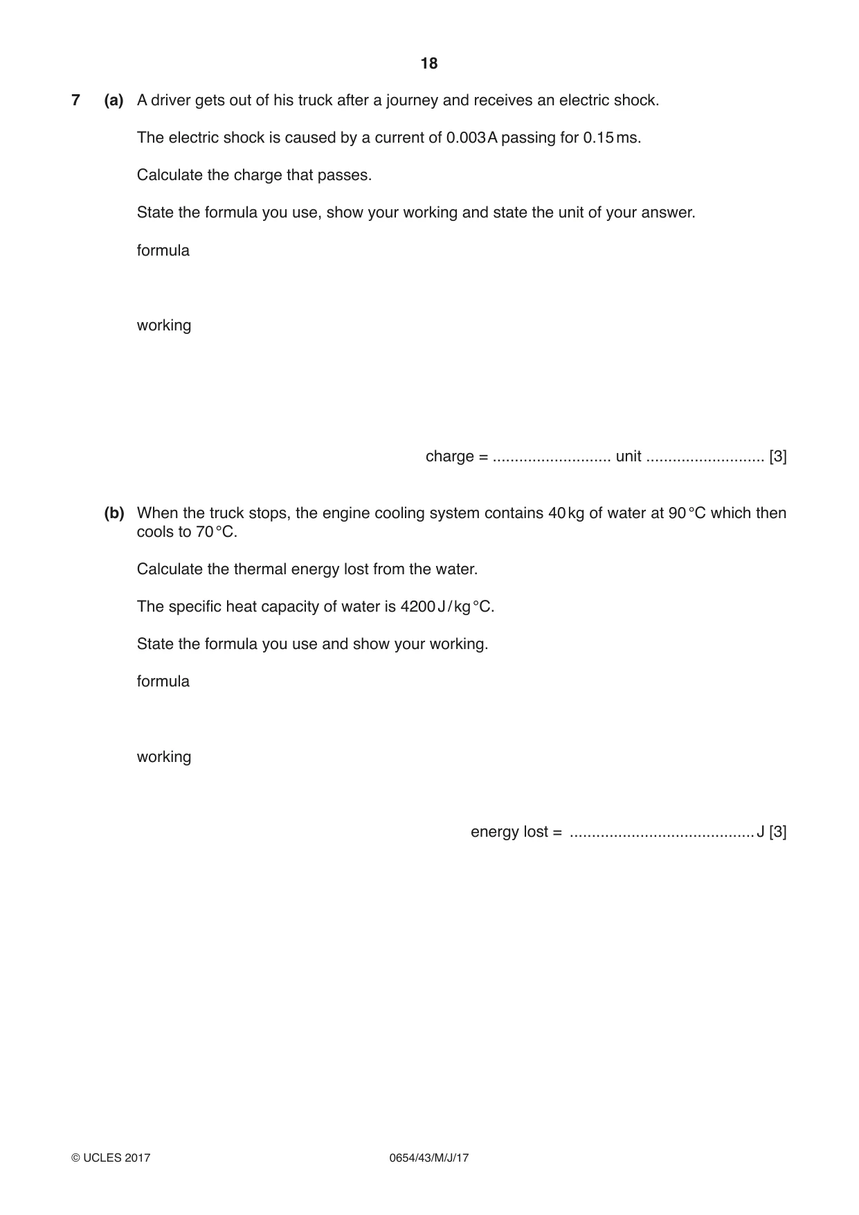 Cambridge IGCSE Sciences - Co-ordinated (Double) 0654 2017 May/June Paper 4 · Variant 3 question paper, page 18 of 32