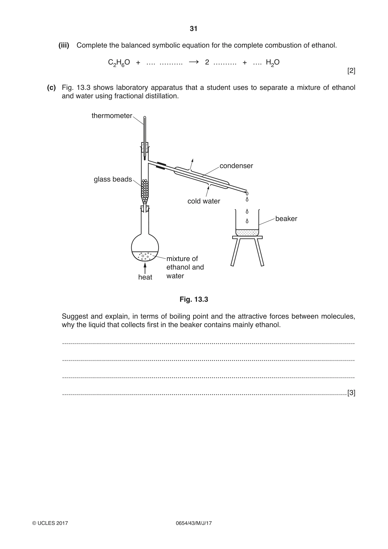 Cambridge IGCSE Sciences - Co-ordinated (Double) 0654 2017 May/June Paper 4 · Variant 3 question paper, page 31 of 32