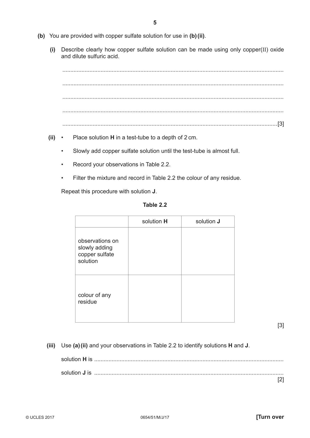 Cambridge IGCSE Sciences - Co-ordinated (Double) 0654 2017 May/June Paper 5 · Variant 1 question paper, page 5 of 12