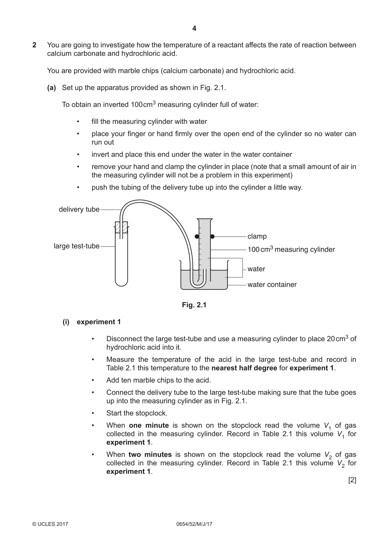 Cambridge IGCSE Sciences - Co-ordinated (Double) 0654 2017 May/June Paper 5 · Variant 2 question paper, page 4 of 12