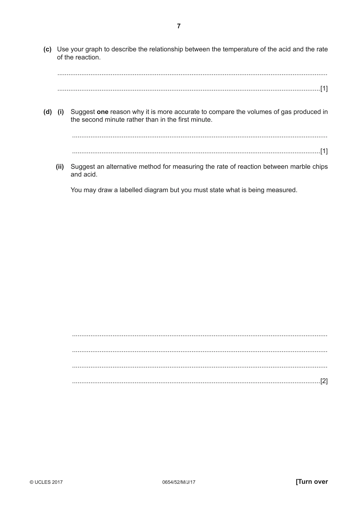 Cambridge IGCSE Sciences - Co-ordinated (Double) 0654 2017 May/June Paper 5 · Variant 2 question paper, page 7 of 12