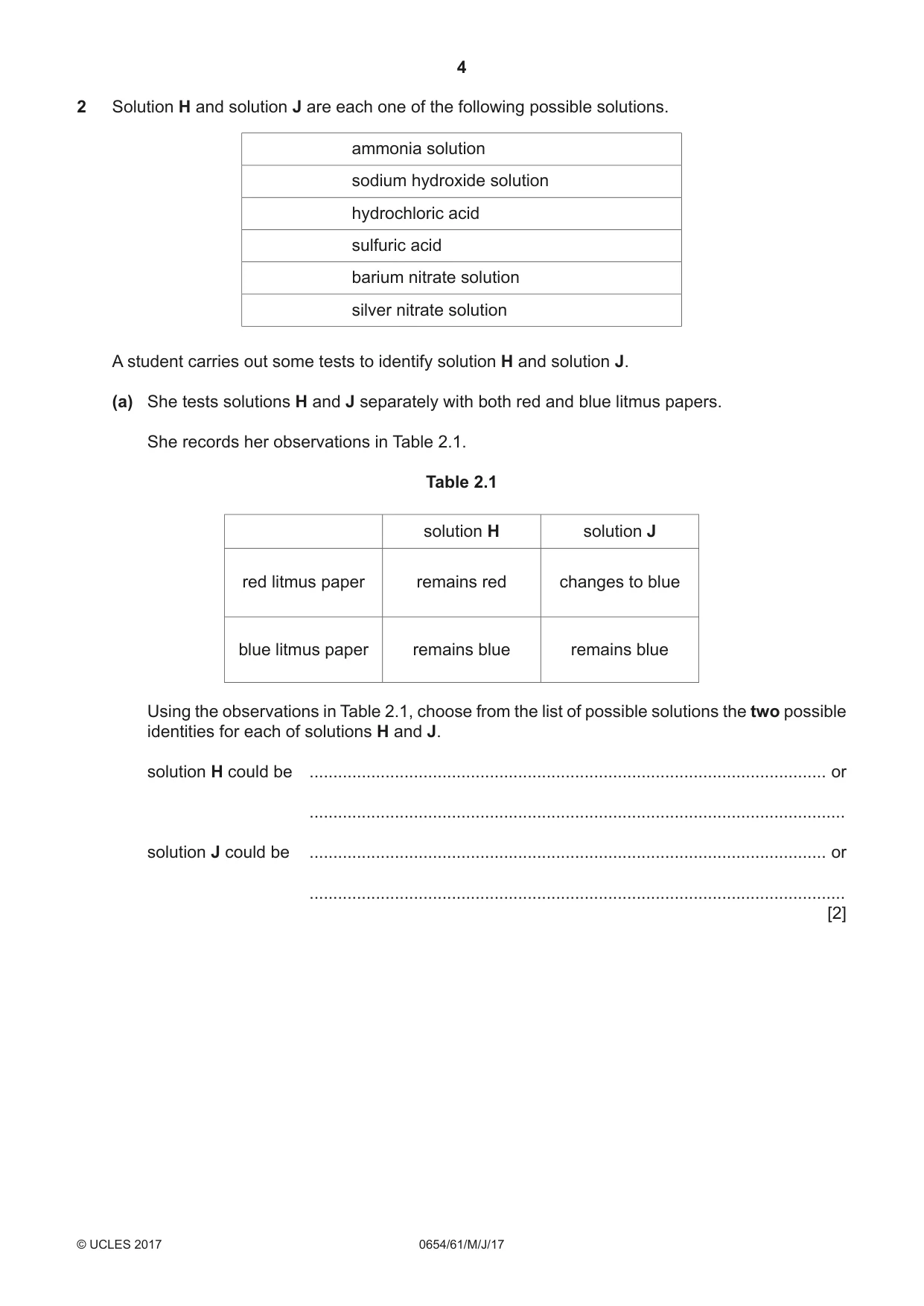 Cambridge IGCSE Sciences - Co-ordinated (Double) 0654 2017 May/June Paper 6 · Variant 1 question paper, page 4 of 16