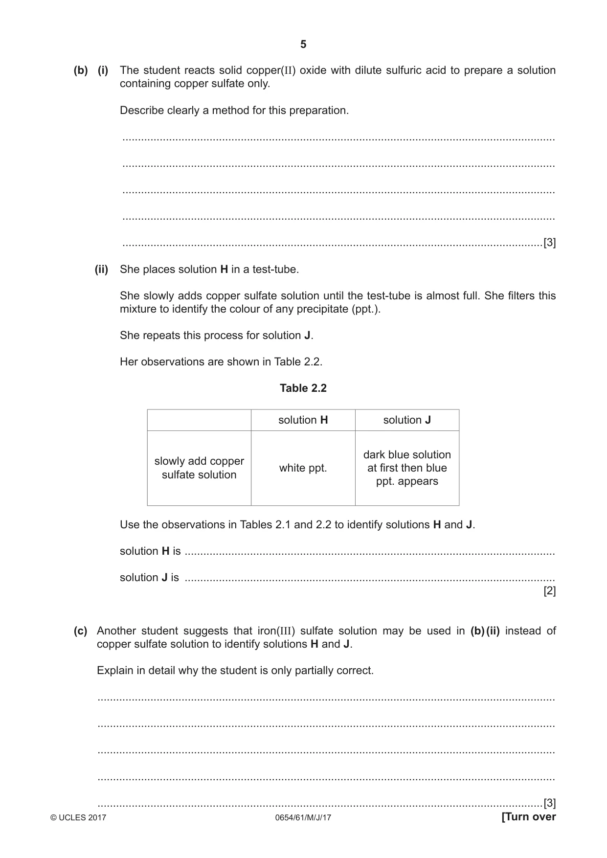 Cambridge IGCSE Sciences - Co-ordinated (Double) 0654 2017 May/June Paper 6 · Variant 1 question paper, page 5 of 16