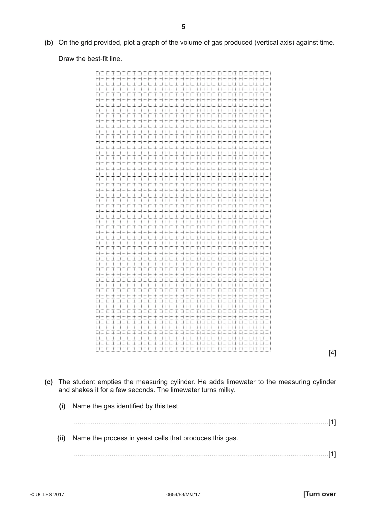 Cambridge IGCSE Sciences - Co-ordinated (Double) 0654 2017 May/June Paper 6 · Variant 3 question paper, page 5 of 20