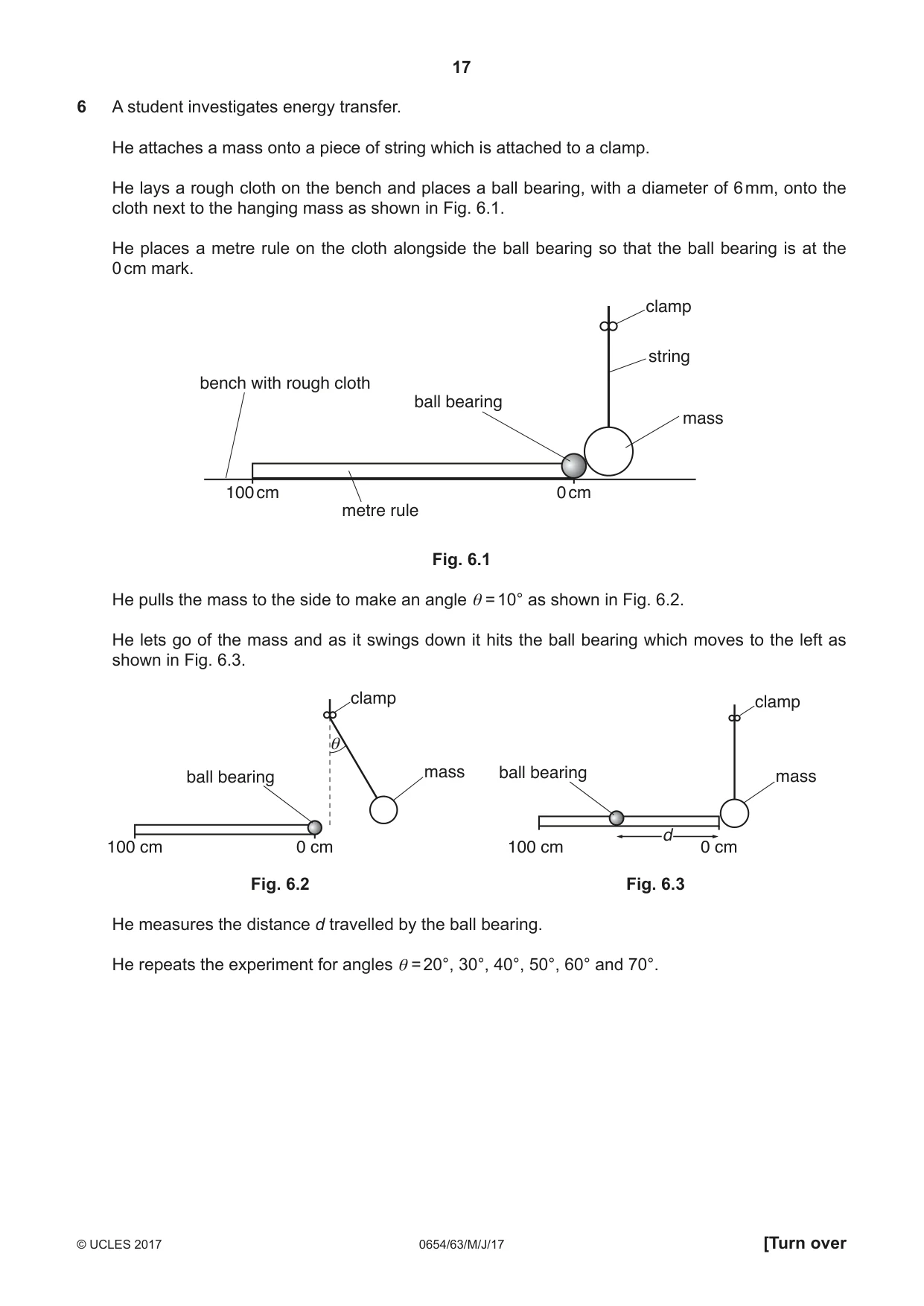 Cambridge IGCSE Sciences - Co-ordinated (Double) 0654 2017 May/June Paper 6 · Variant 3 question paper, page 17 of 20