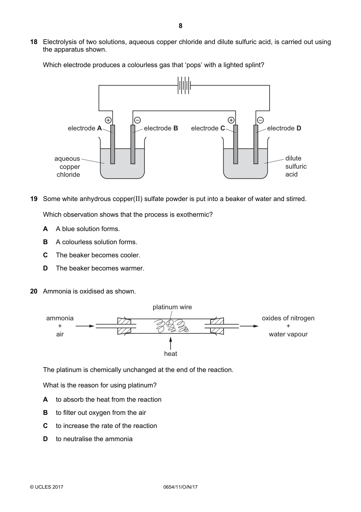 Cambridge IGCSE Sciences - Co-ordinated (Double) 0654 2017 Oct/Nov Paper 1 · Variant 1 question paper, page 8 of 16