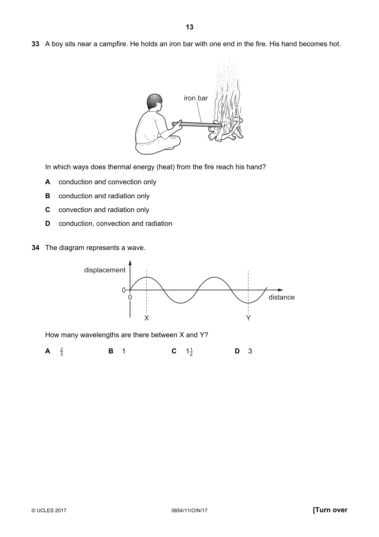 Cambridge IGCSE Sciences - Co-ordinated (Double) 0654 2017 Oct/Nov Paper 1 · Variant 1 question paper, page 13 of 16