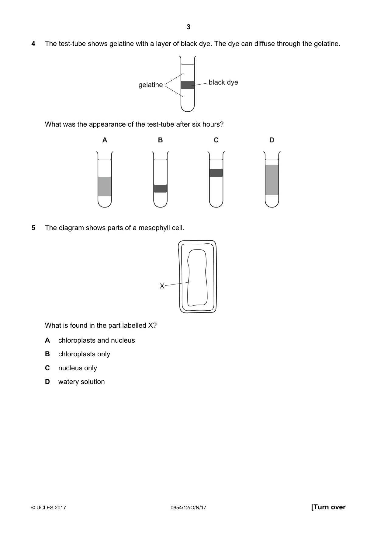 Cambridge IGCSE Sciences - Co-ordinated (Double) 0654 2017 Oct/Nov Paper 1 · Variant 2 question paper, page 3 of 20
