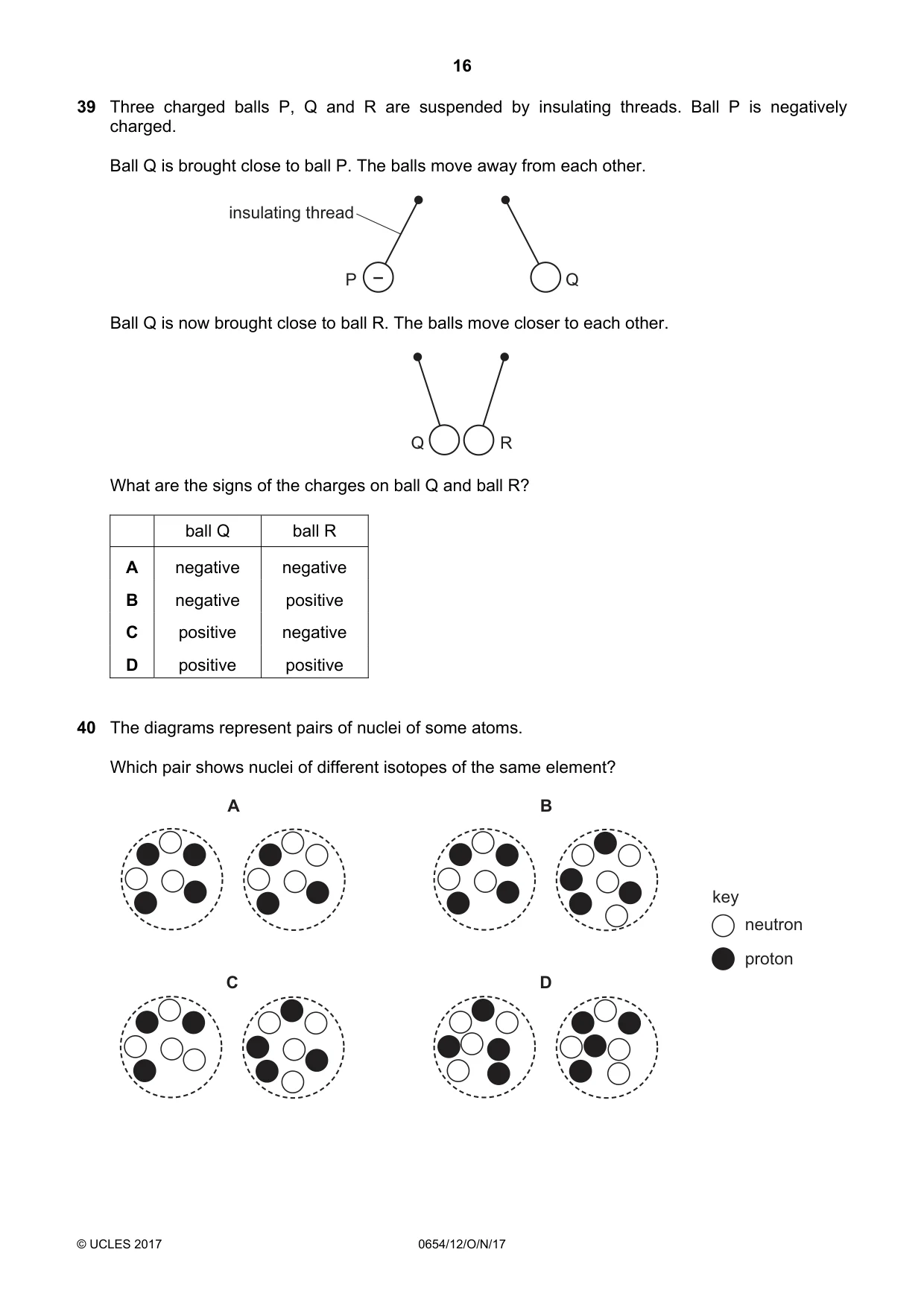 Cambridge IGCSE Sciences - Co-ordinated (Double) 0654 2017 Oct/Nov Paper 1 · Variant 2 question paper, page 16 of 20