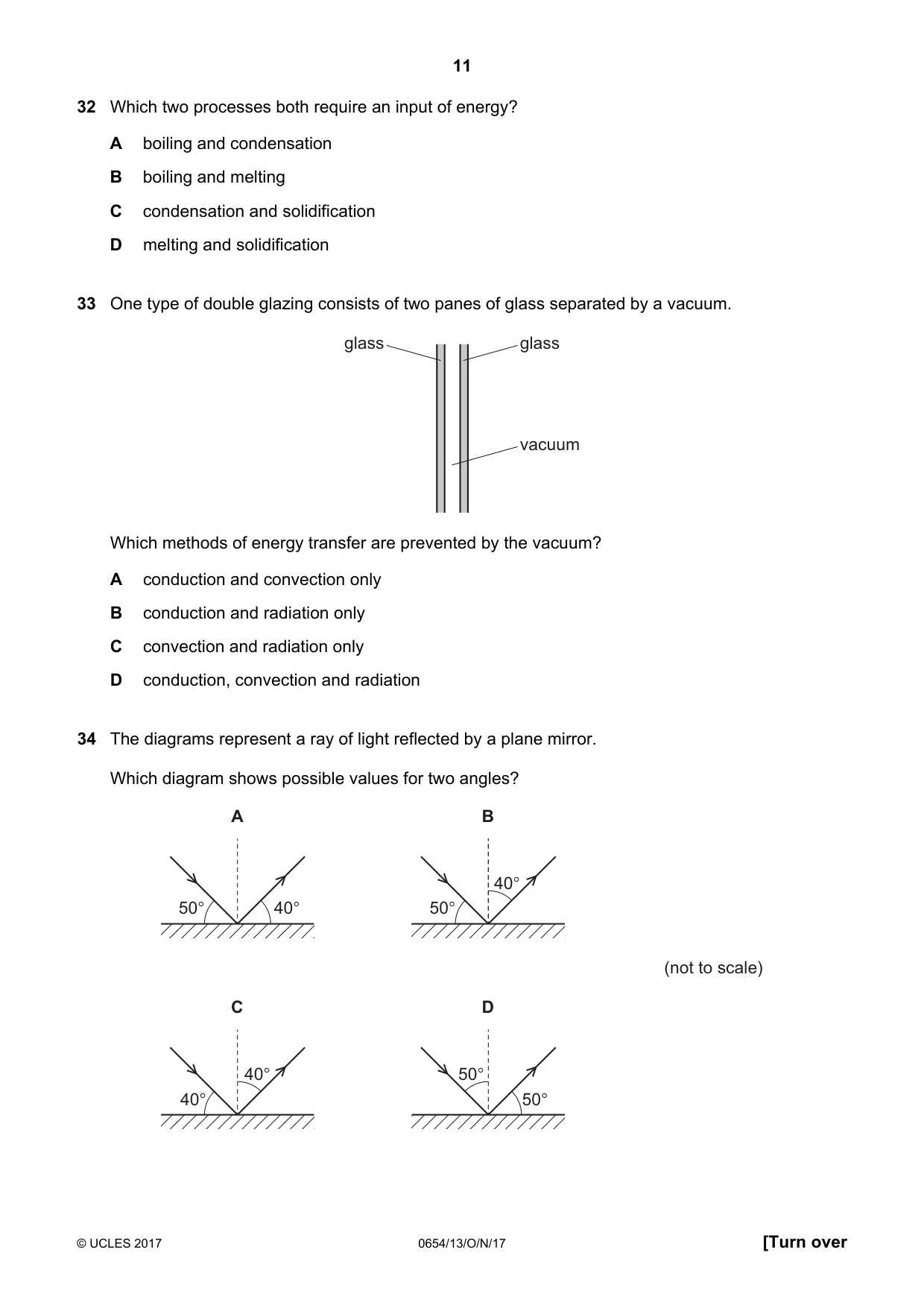 Cambridge IGCSE Sciences - Co-ordinated (Double) 0654 2017 Oct/Nov Paper 1 · Variant 3 question paper, page 11 of 16