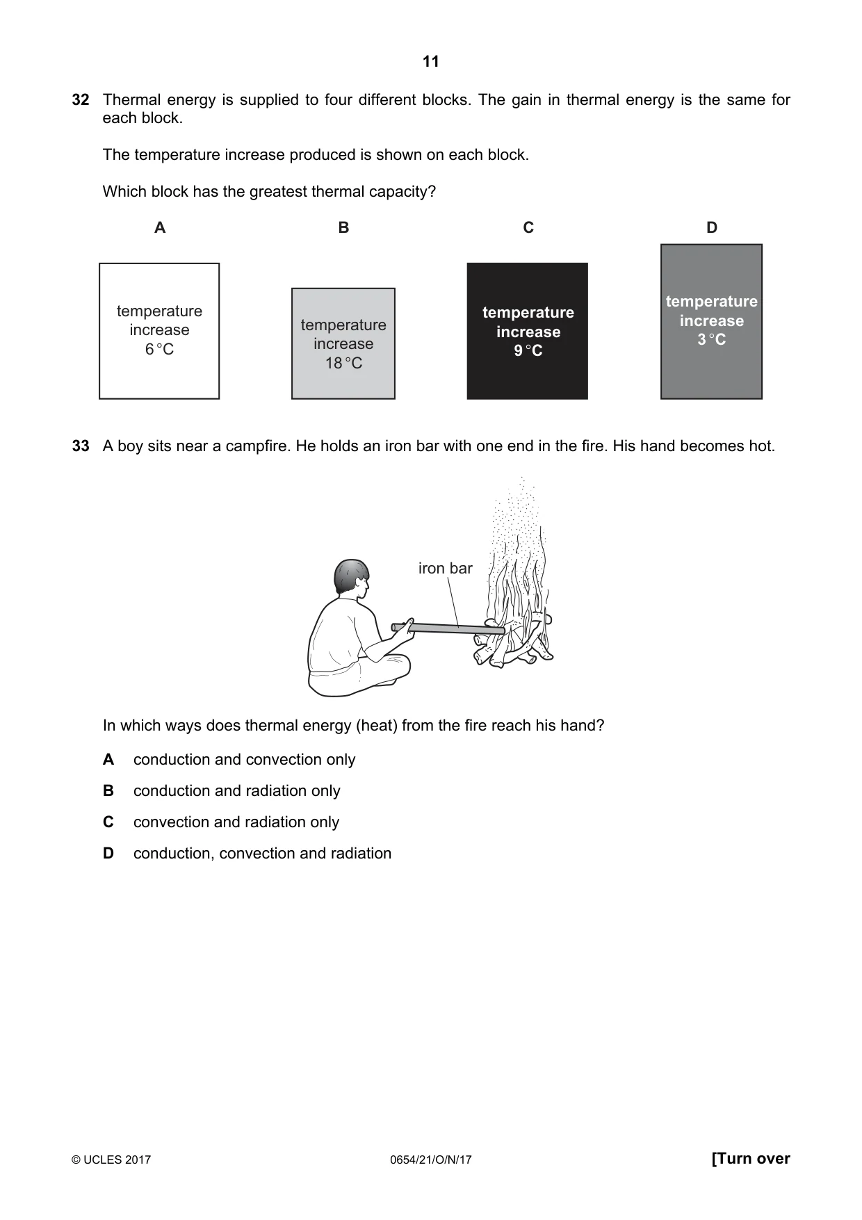 Cambridge IGCSE Sciences - Co-ordinated (Double) 0654 2017 Oct/Nov Paper 2 · Variant 1 question paper, page 11 of 16