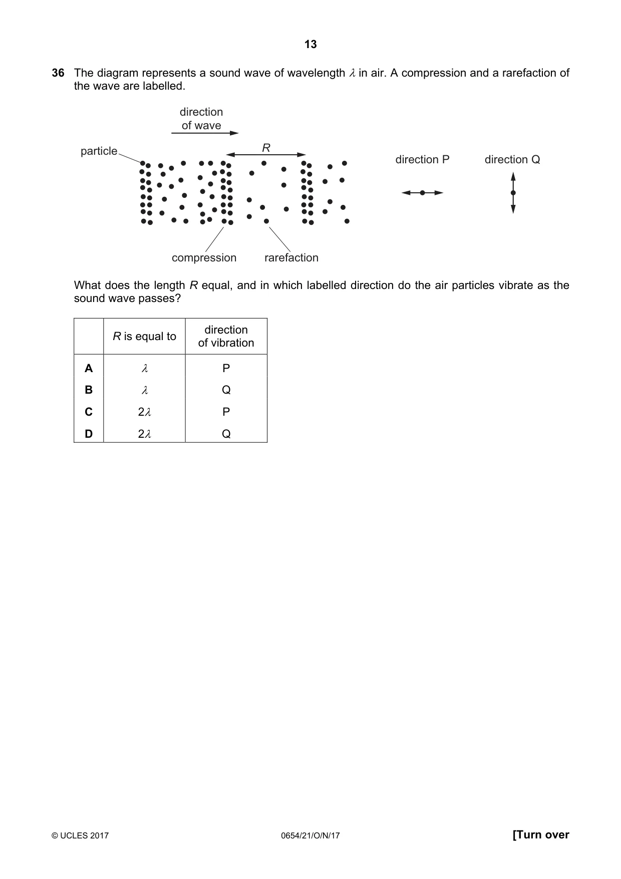 Cambridge IGCSE Sciences - Co-ordinated (Double) 0654 2017 Oct/Nov Paper 2 · Variant 1 question paper, page 13 of 16