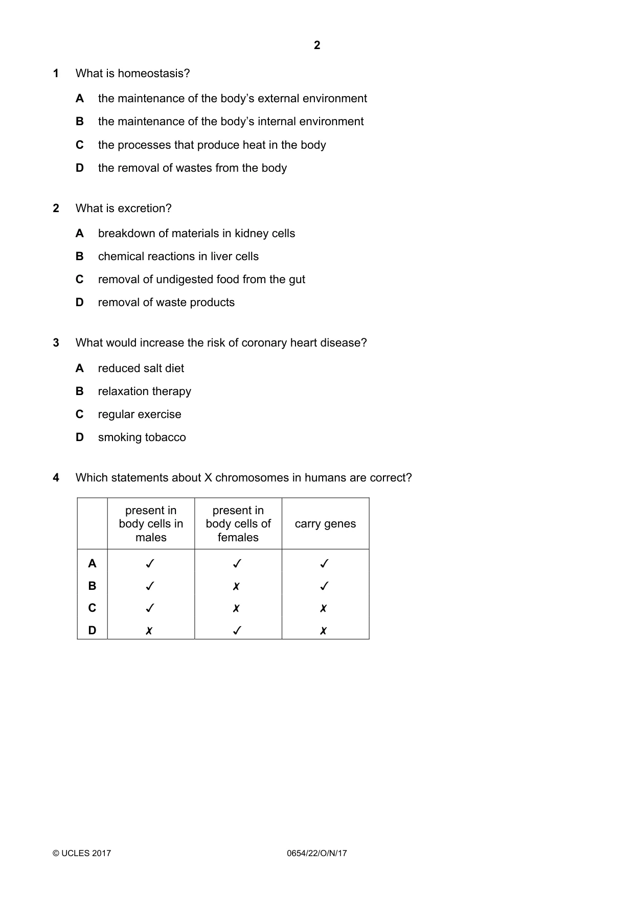 Cambridge IGCSE Sciences - Co-ordinated (Double) 0654 2017 Oct/Nov Paper 2 · Variant 2 question paper, page 2 of 16