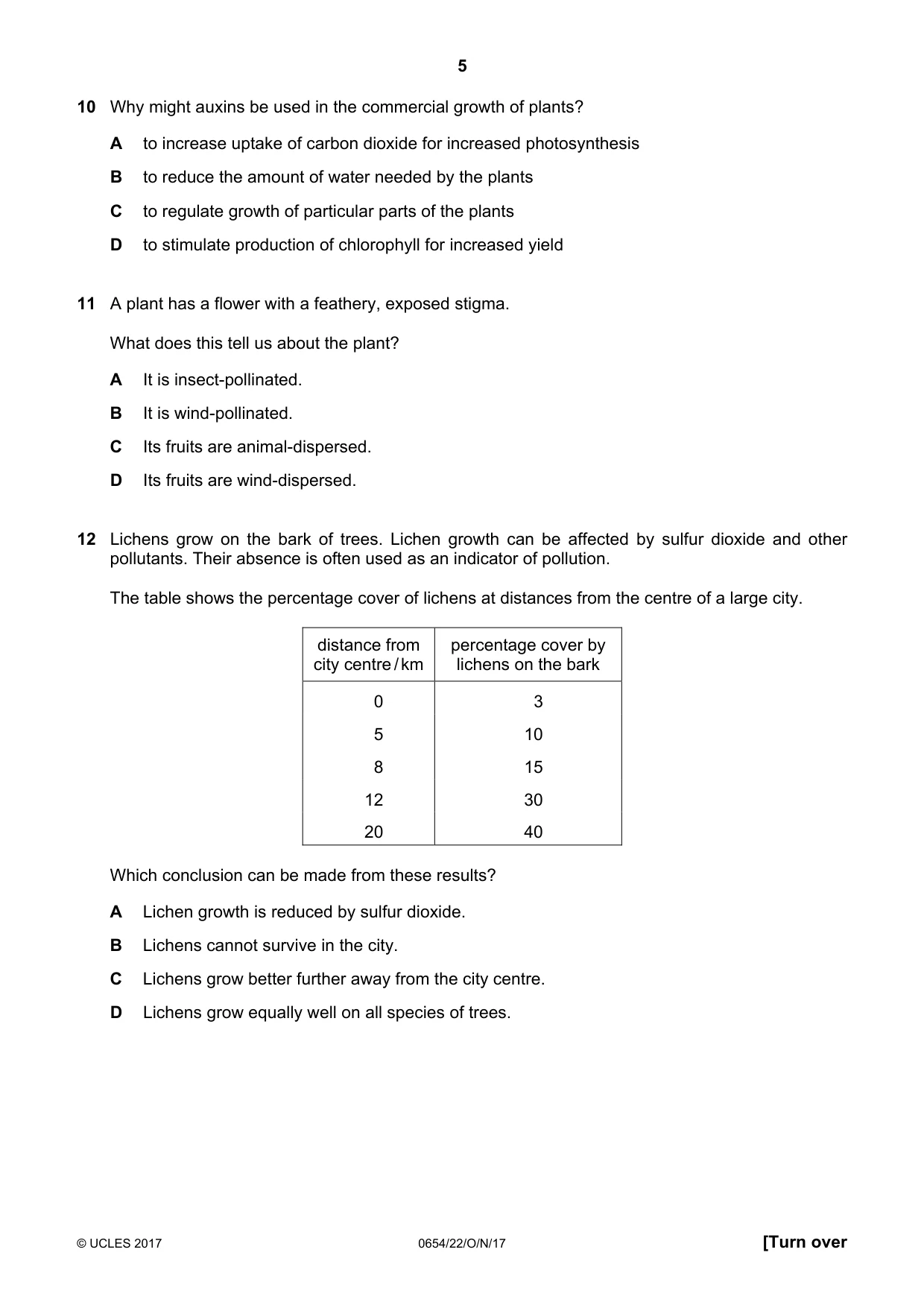 Cambridge IGCSE Sciences - Co-ordinated (Double) 0654 2017 Oct/Nov Paper 2 · Variant 2 question paper, page 5 of 16