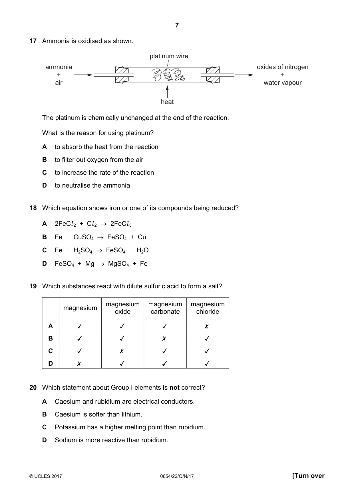 Cambridge IGCSE Sciences - Co-ordinated (Double) 0654 2017 Oct/Nov Paper 2 · Variant 2 question paper, page 7 of 16