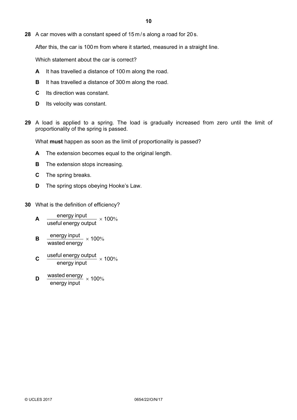 Cambridge IGCSE Sciences - Co-ordinated (Double) 0654 2017 Oct/Nov Paper 2 · Variant 2 question paper, page 10 of 16