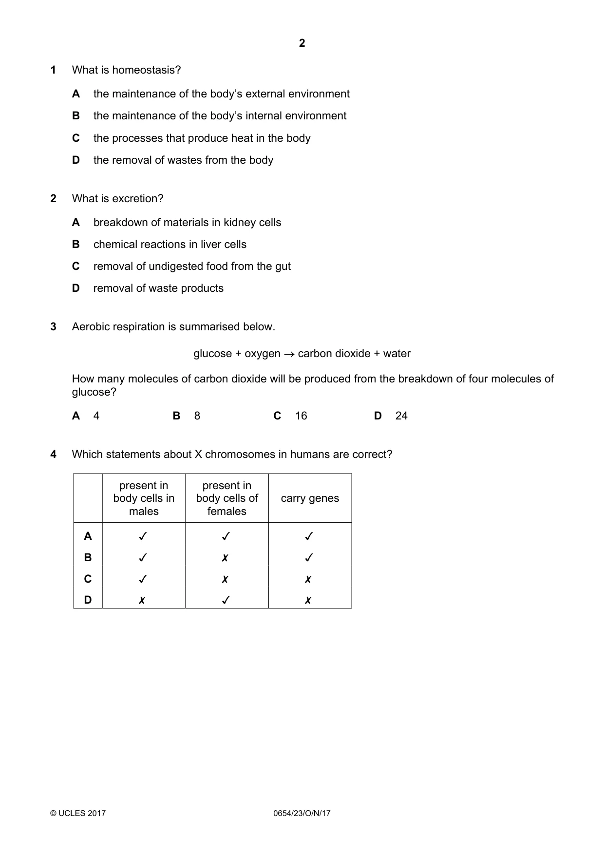 Cambridge IGCSE Sciences - Co-ordinated (Double) 0654 2017 Oct/Nov Paper 2 · Variant 3 question paper, page 2 of 20