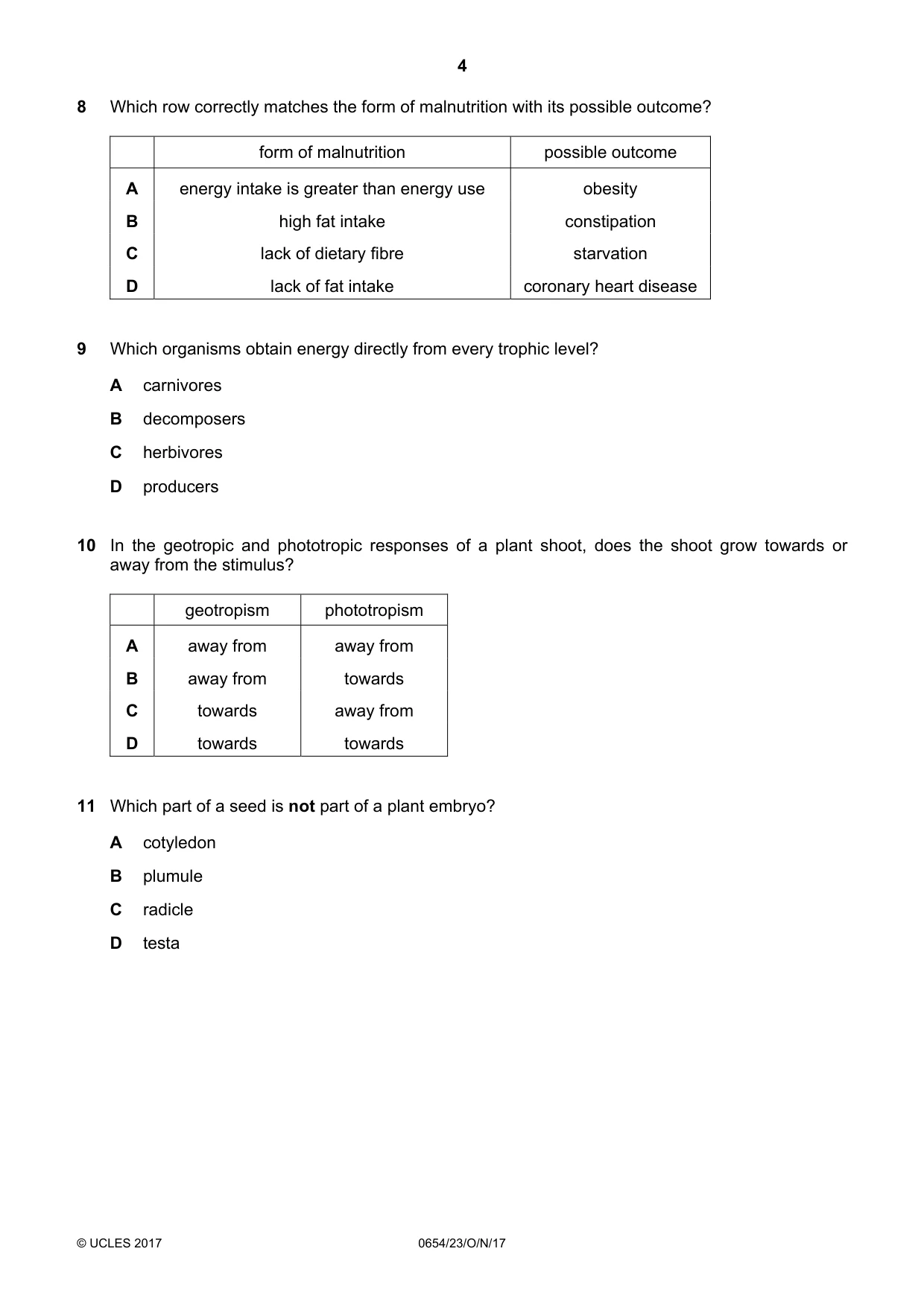 Cambridge IGCSE Sciences - Co-ordinated (Double) 0654 2017 Oct/Nov Paper 2 · Variant 3 question paper, page 4 of 20