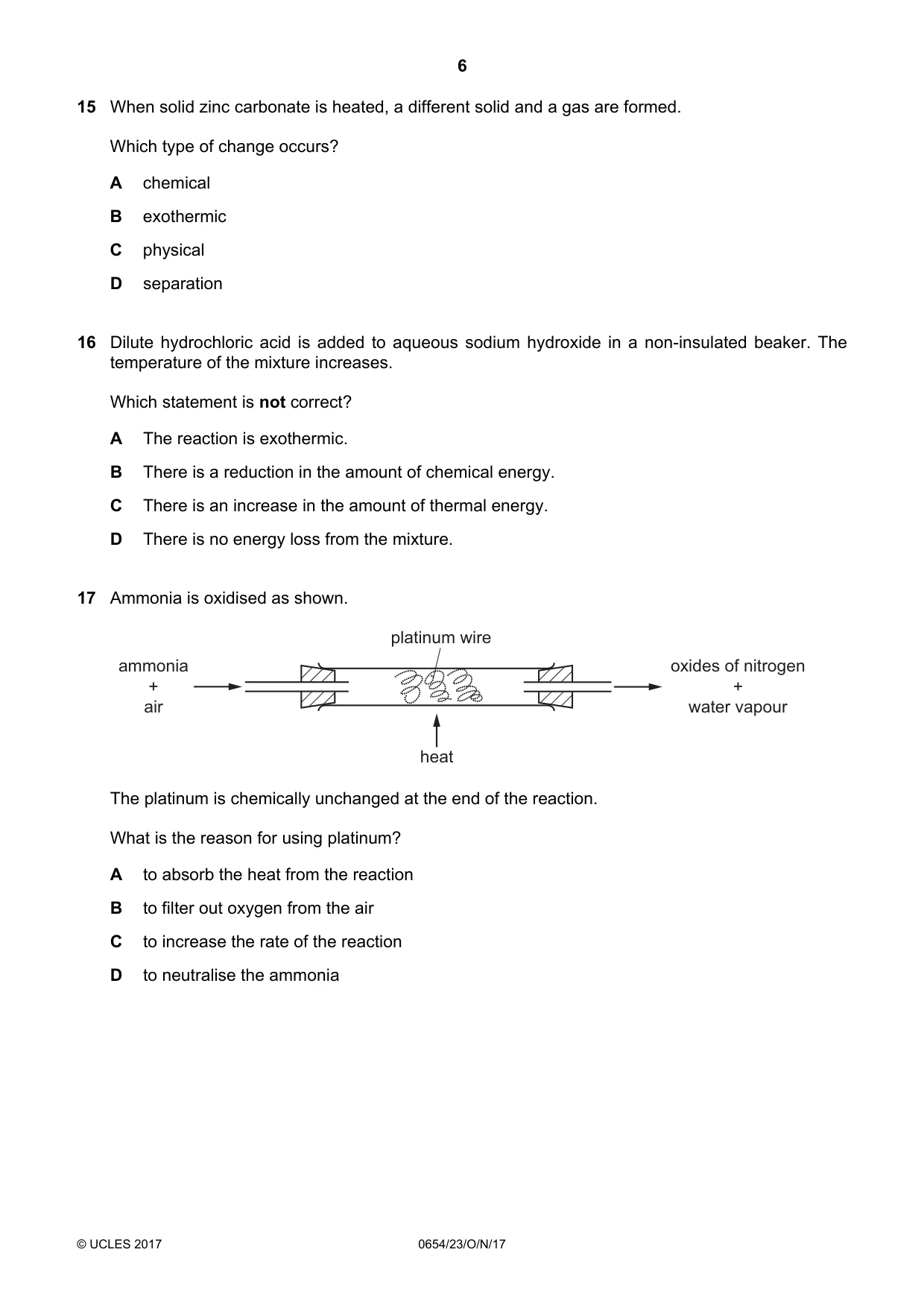 Cambridge IGCSE Sciences - Co-ordinated (Double) 0654 2017 Oct/Nov Paper 2 · Variant 3 question paper, page 6 of 20