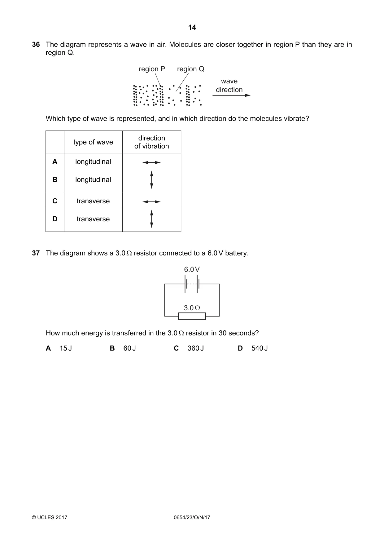Cambridge IGCSE Sciences - Co-ordinated (Double) 0654 2017 Oct/Nov Paper 2 · Variant 3 question paper, page 14 of 20