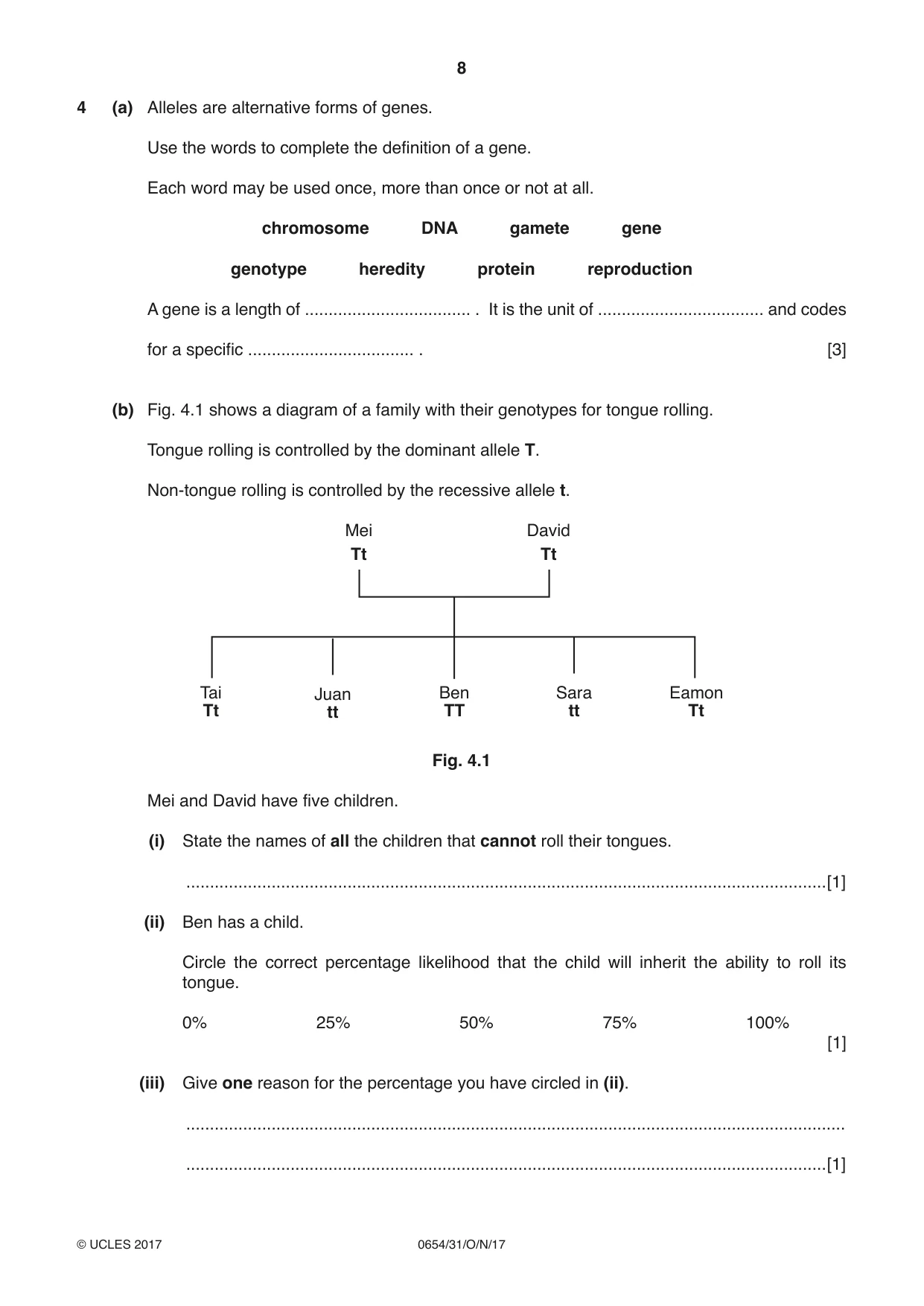 Cambridge IGCSE Sciences - Co-ordinated (Double) 0654 2017 Oct/Nov Paper 3 · Variant 1 question paper, page 8 of 28