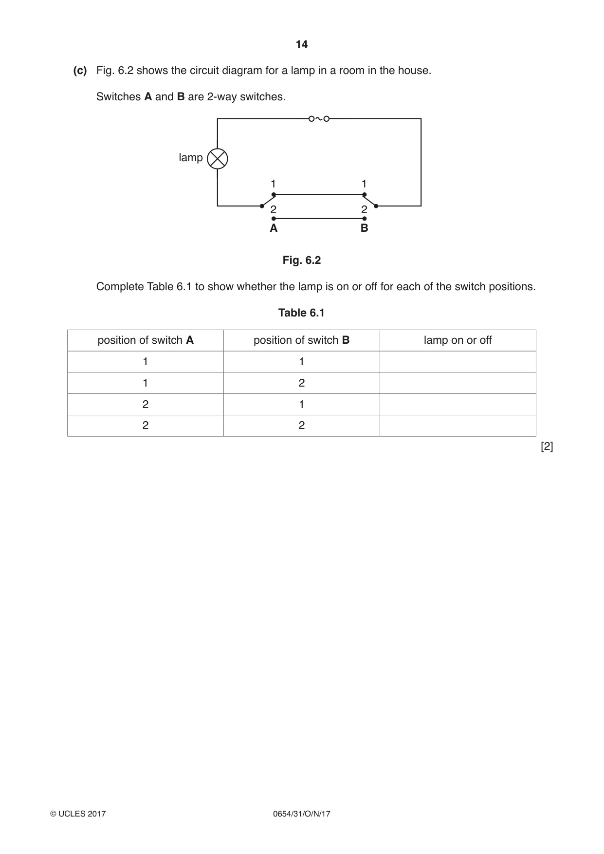 Cambridge IGCSE Sciences - Co-ordinated (Double) 0654 2017 Oct/Nov Paper 3 · Variant 1 question paper, page 14 of 28