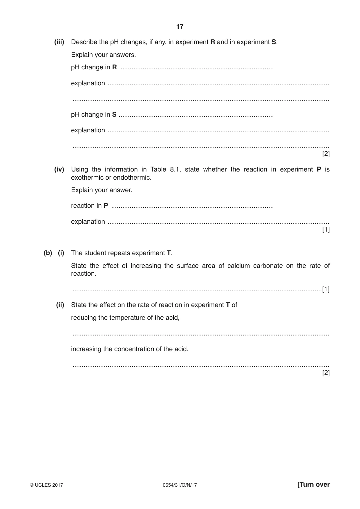 Cambridge IGCSE Sciences - Co-ordinated (Double) 0654 2017 Oct/Nov Paper 3 · Variant 1 question paper, page 17 of 28
