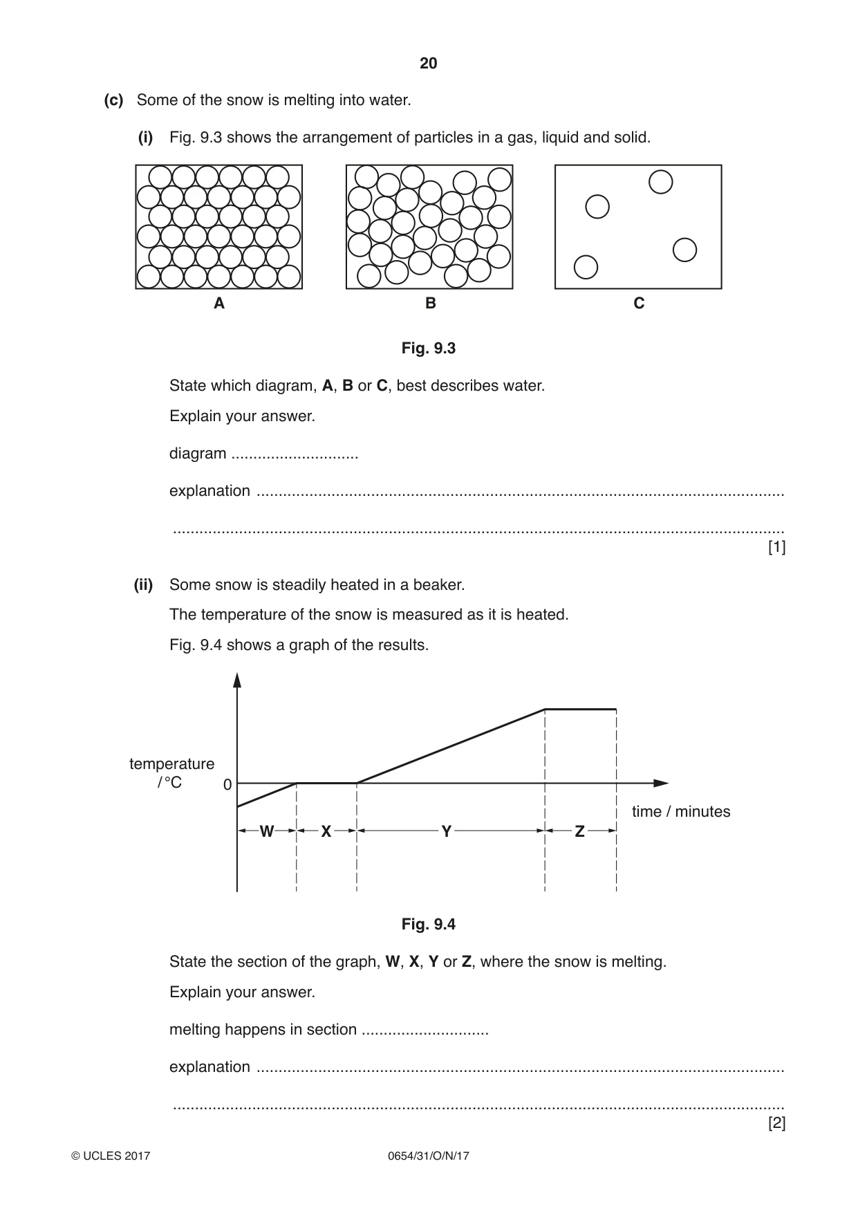 Cambridge IGCSE Sciences - Co-ordinated (Double) 0654 2017 Oct/Nov Paper 3 · Variant 1 question paper, page 20 of 28