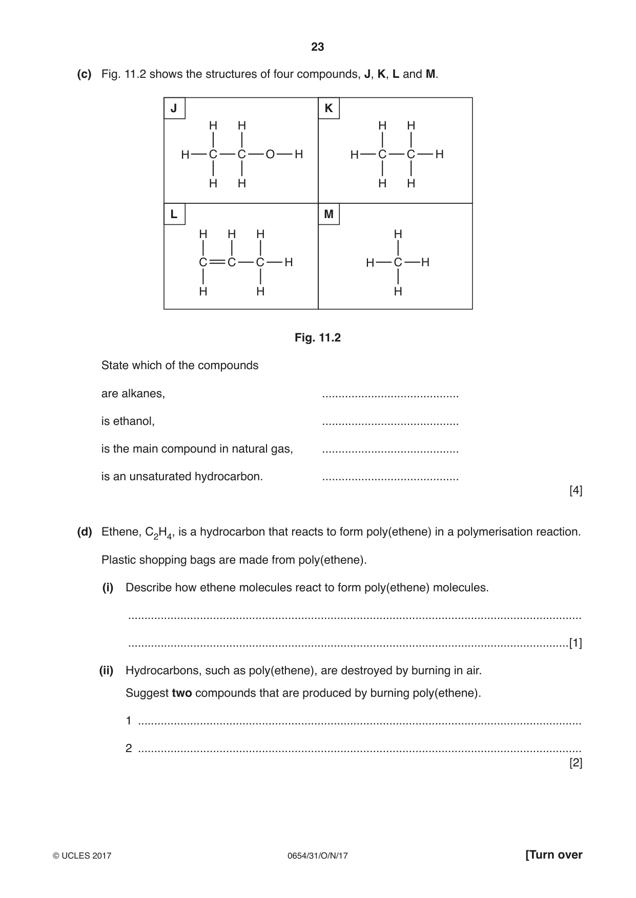 Cambridge IGCSE Sciences - Co-ordinated (Double) 0654 2017 Oct/Nov Paper 3 · Variant 1 question paper, page 23 of 28