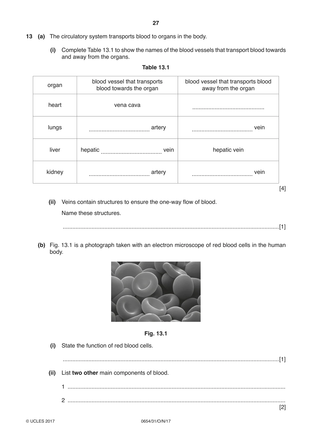 Cambridge IGCSE Sciences - Co-ordinated (Double) 0654 2017 Oct/Nov Paper 3 · Variant 1 question paper, page 27 of 28