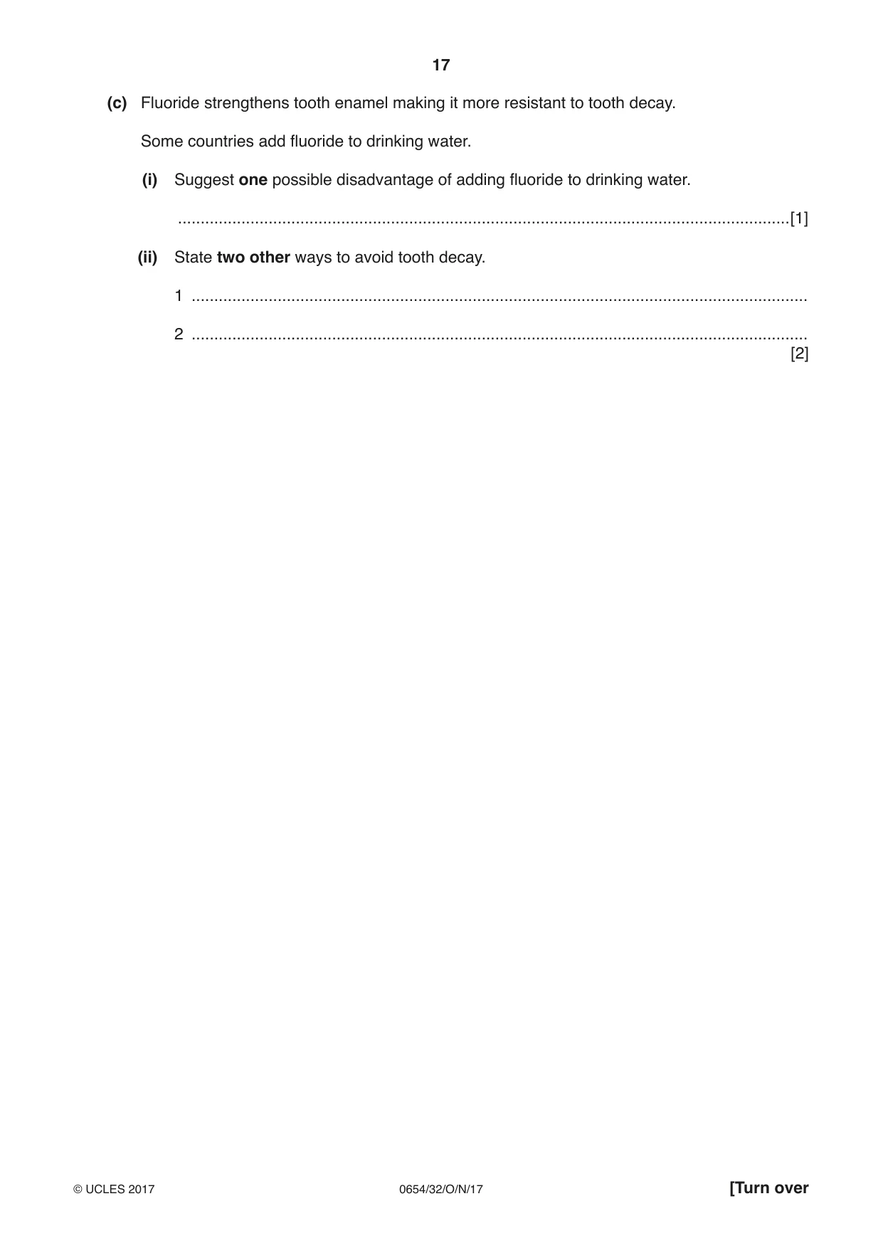 Cambridge IGCSE Sciences - Co-ordinated (Double) 0654 2017 Oct/Nov Paper 3 · Variant 2 question paper, page 17 of 32