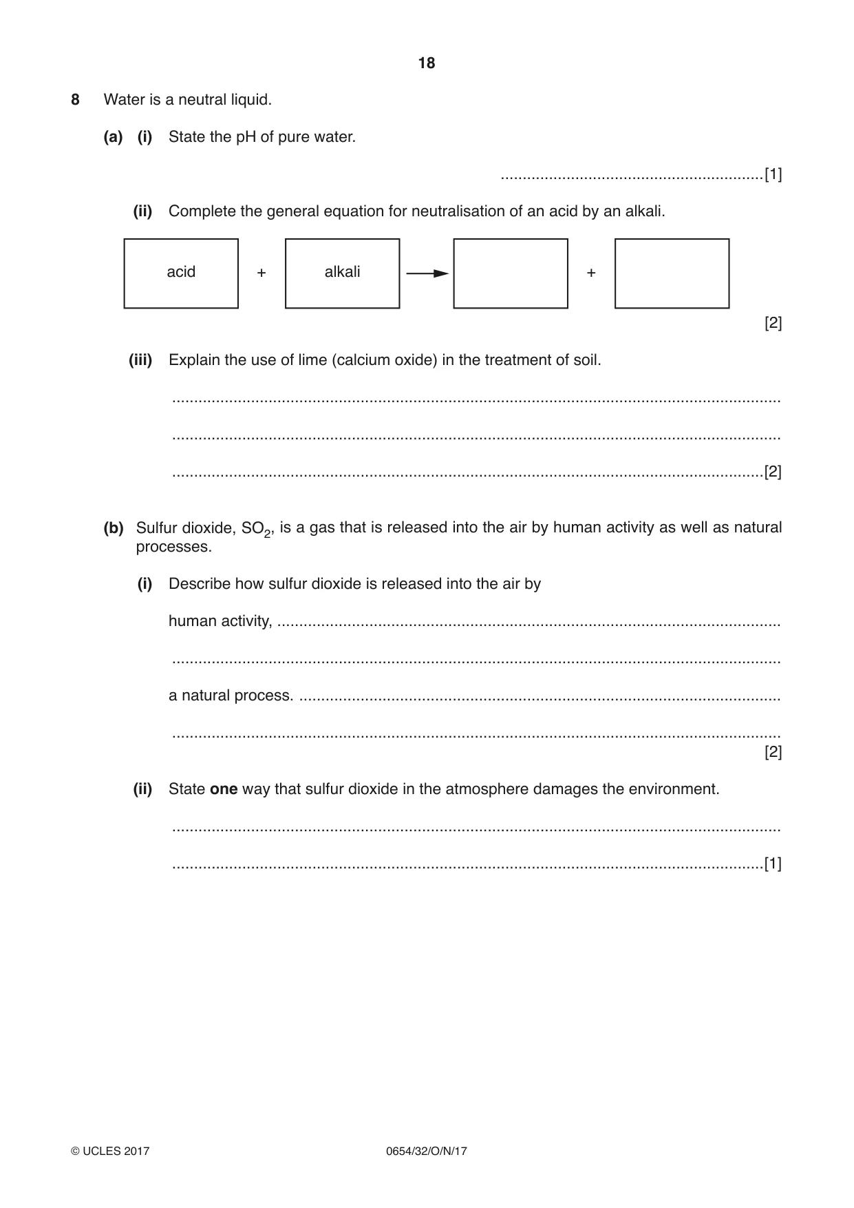 Cambridge IGCSE Sciences - Co-ordinated (Double) 0654 2017 Oct/Nov Paper 3 · Variant 2 question paper, page 18 of 32