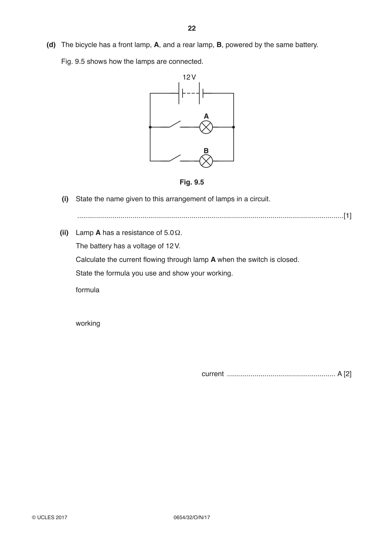 Cambridge IGCSE Sciences - Co-ordinated (Double) 0654 2017 Oct/Nov Paper 3 · Variant 2 question paper, page 22 of 32