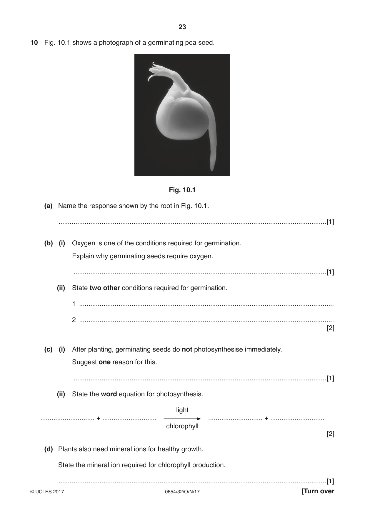 Cambridge IGCSE Sciences - Co-ordinated (Double) 0654 2017 Oct/Nov Paper 3 · Variant 2 question paper, page 23 of 32