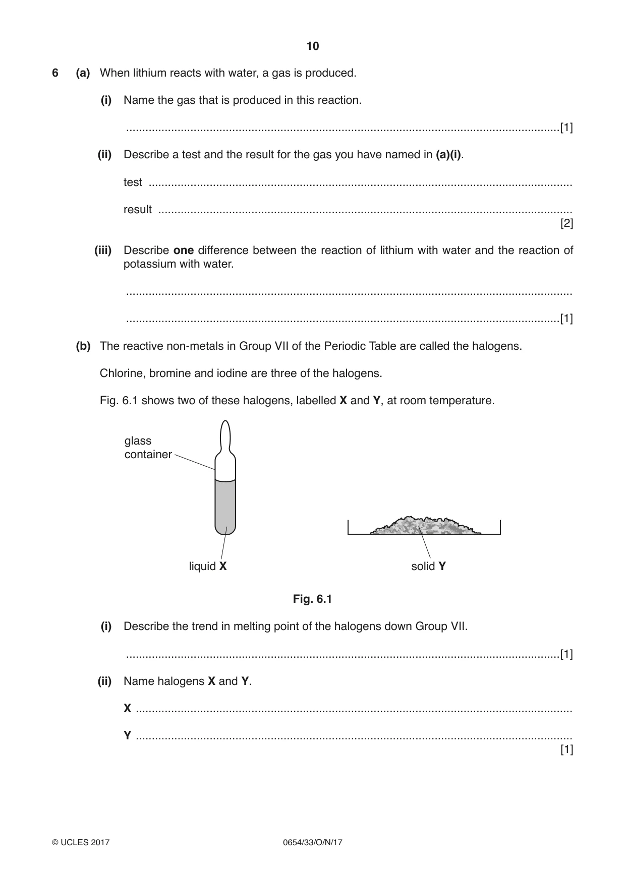 Cambridge IGCSE Sciences - Co-ordinated (Double) 0654 2017 Oct/Nov Paper 3 · Variant 3 question paper, page 10 of 28