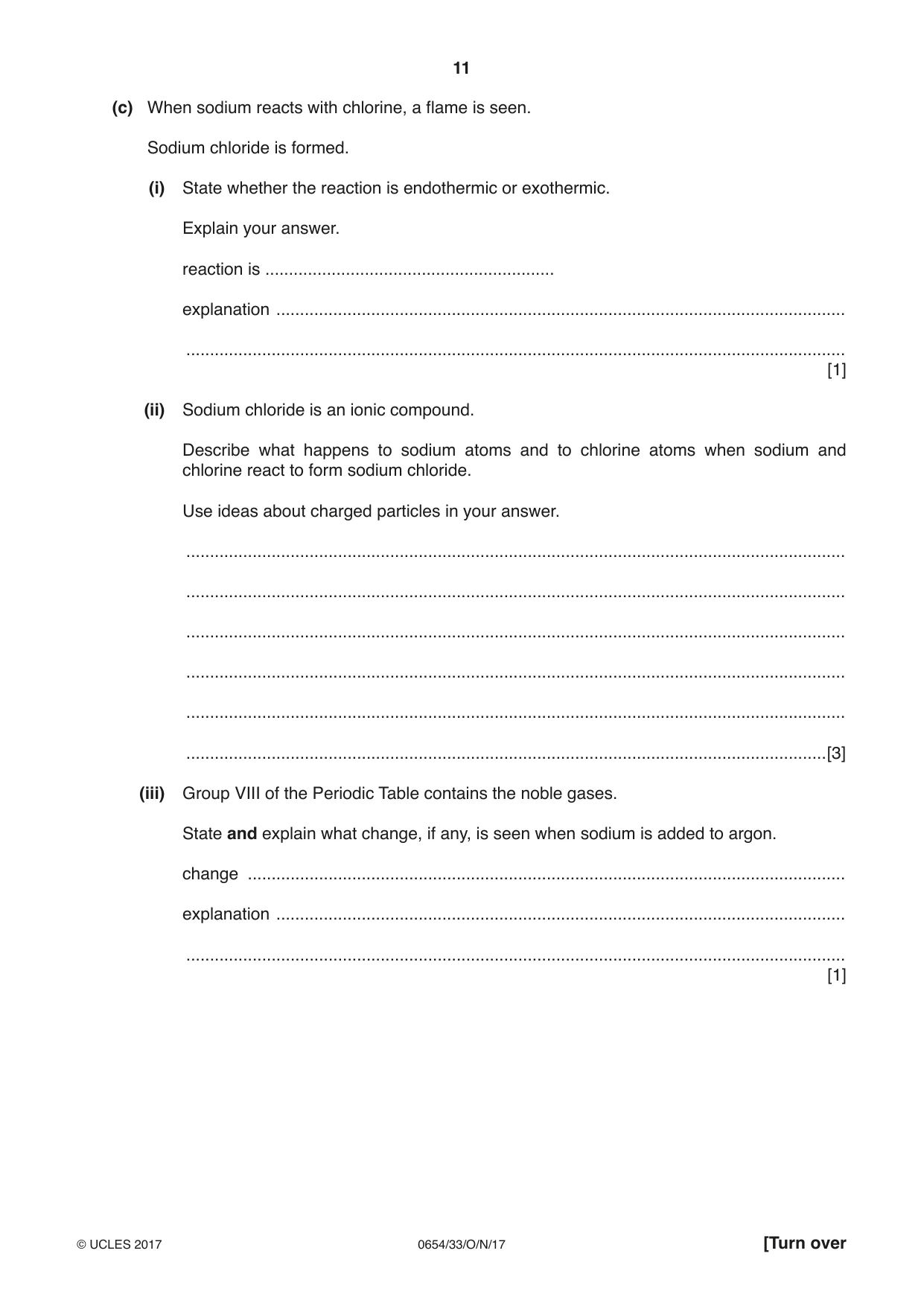 Cambridge IGCSE Sciences - Co-ordinated (Double) 0654 2017 Oct/Nov Paper 3 · Variant 3 question paper, page 11 of 28